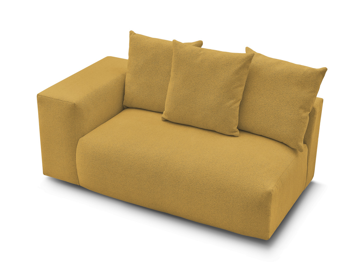Bobochic Voltaire Sofamodul 2-Sitzer 178 × 100 cm Melange-Stoff Gelb Ecke links