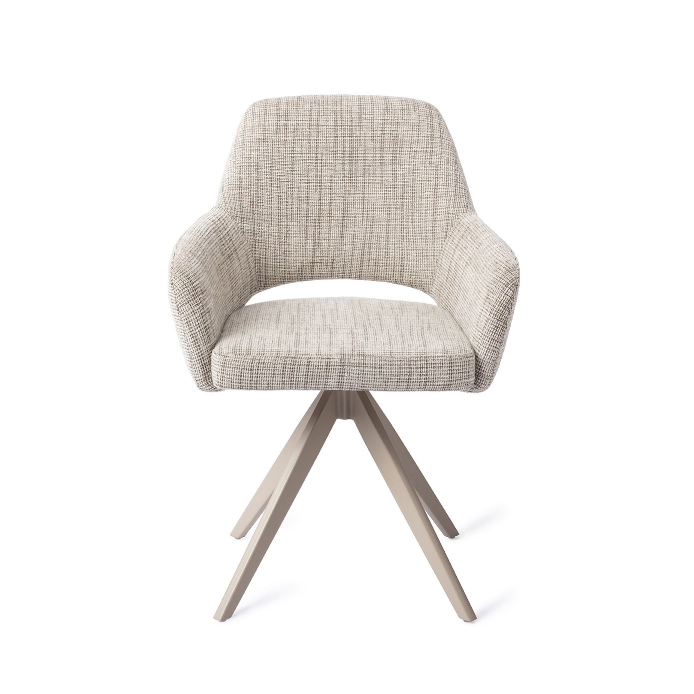 Jesper Home Esszimmerstuhl Yanai Caramel Grid Turn Beige