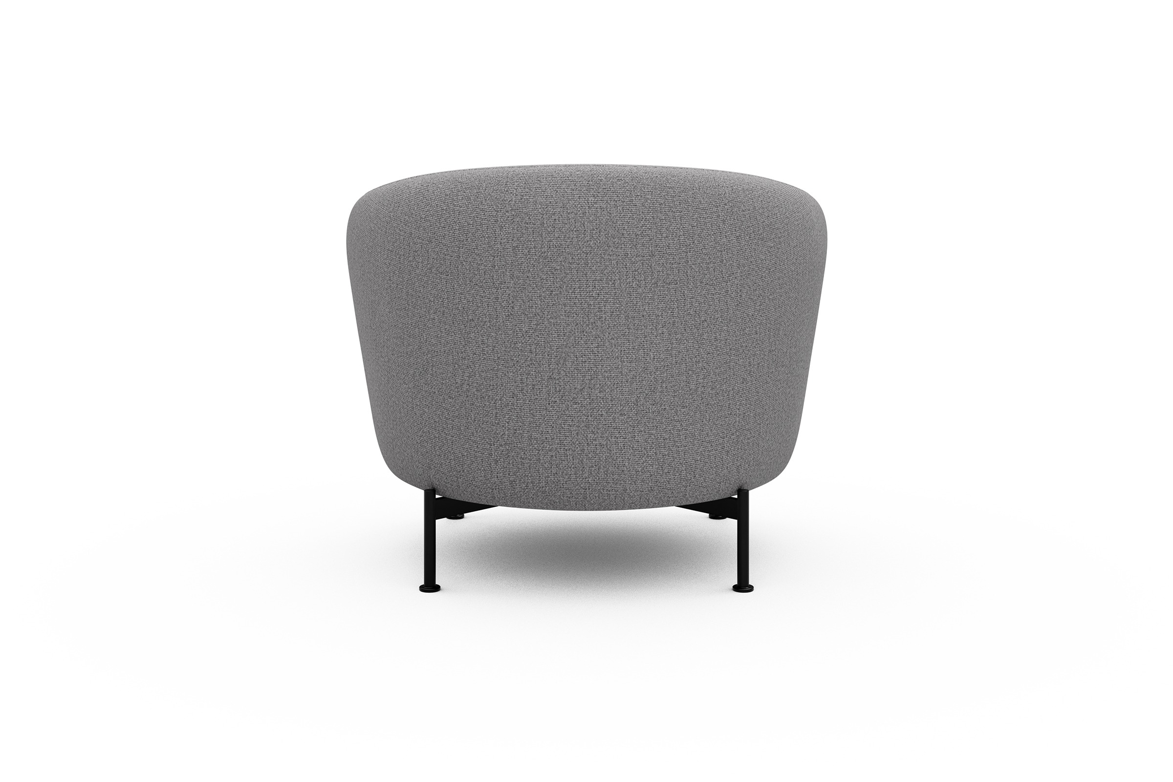 Sessel Ronda X-Metallgestell Schwarz Sama-Grey