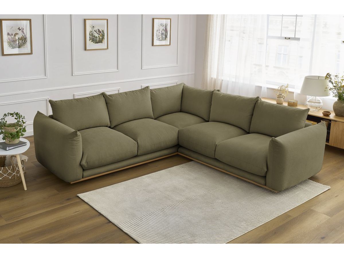 Bobochic Ernest Ecksofa Stoff Grün