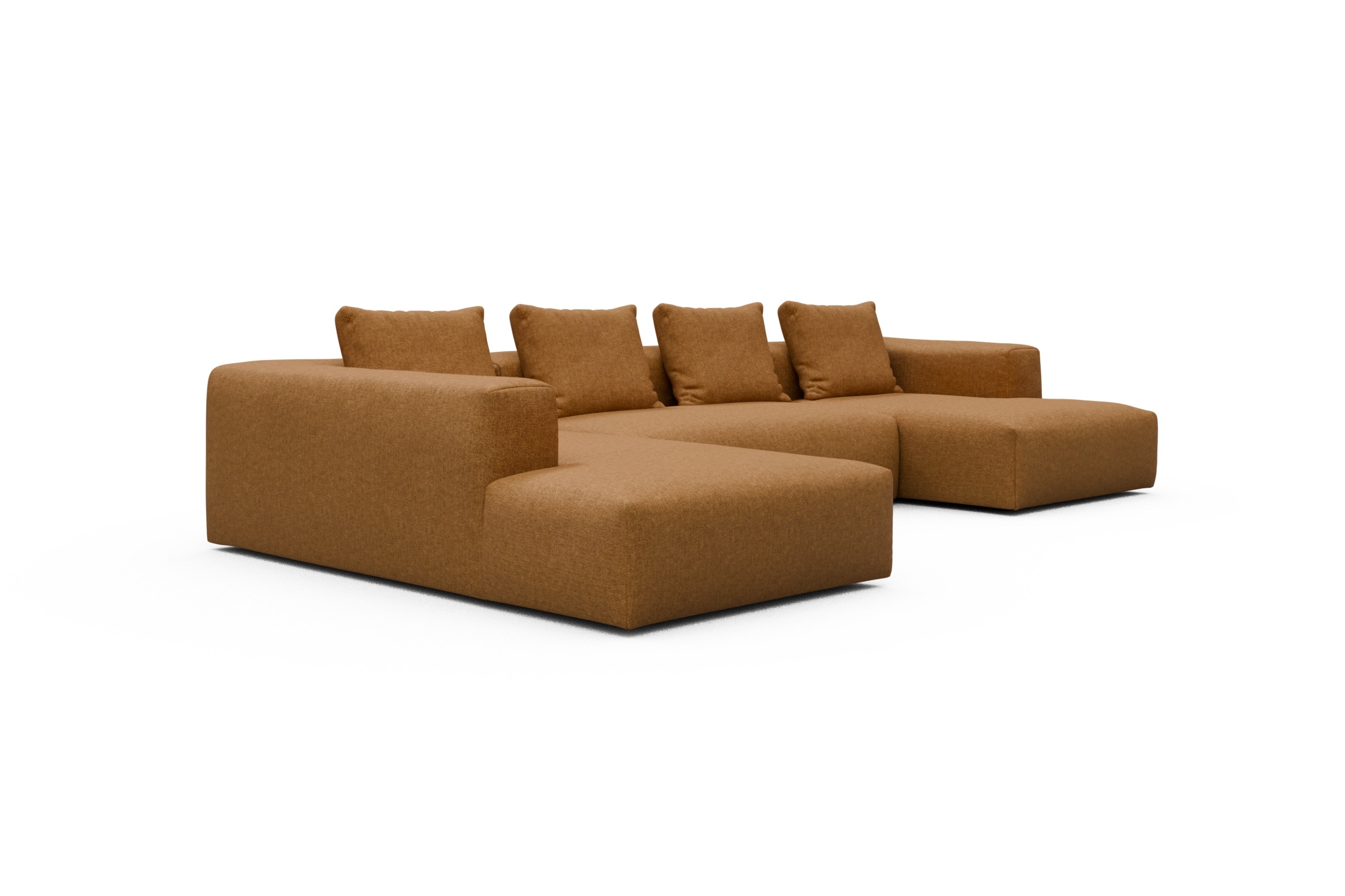 Wohnlandschaft Fred Relax-Ecke links mit 2-Sitzer und Chaiselongue rechts Sama-Cur