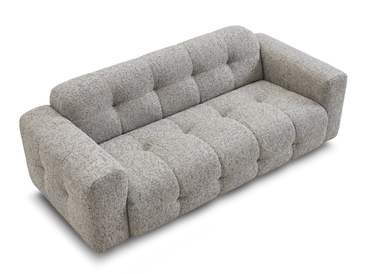 Bobochic Laura Sofa 3-Sitzer Melange-Stoff Taupe