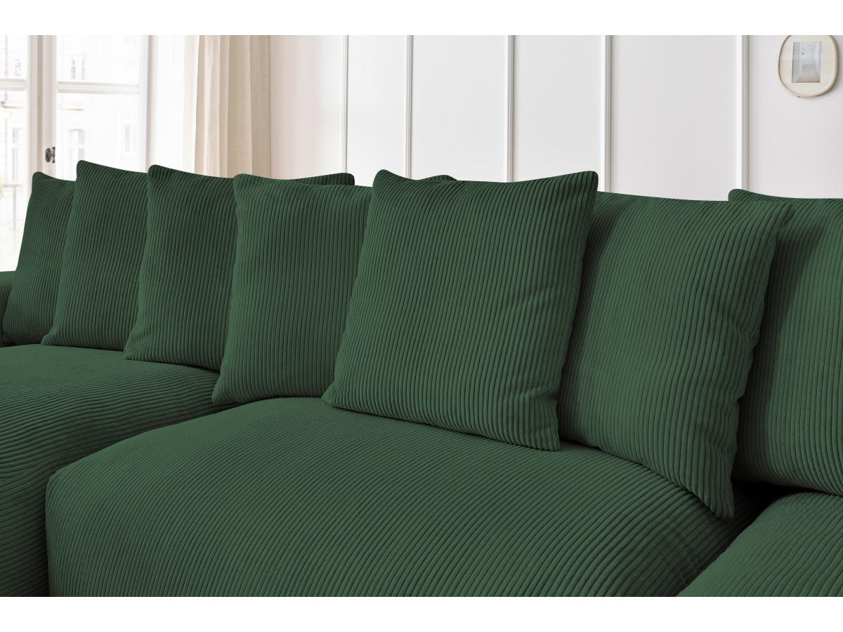 Bobochic Voltaire Wohnlandschaft 420 × 174 cm Cordsamt Grün