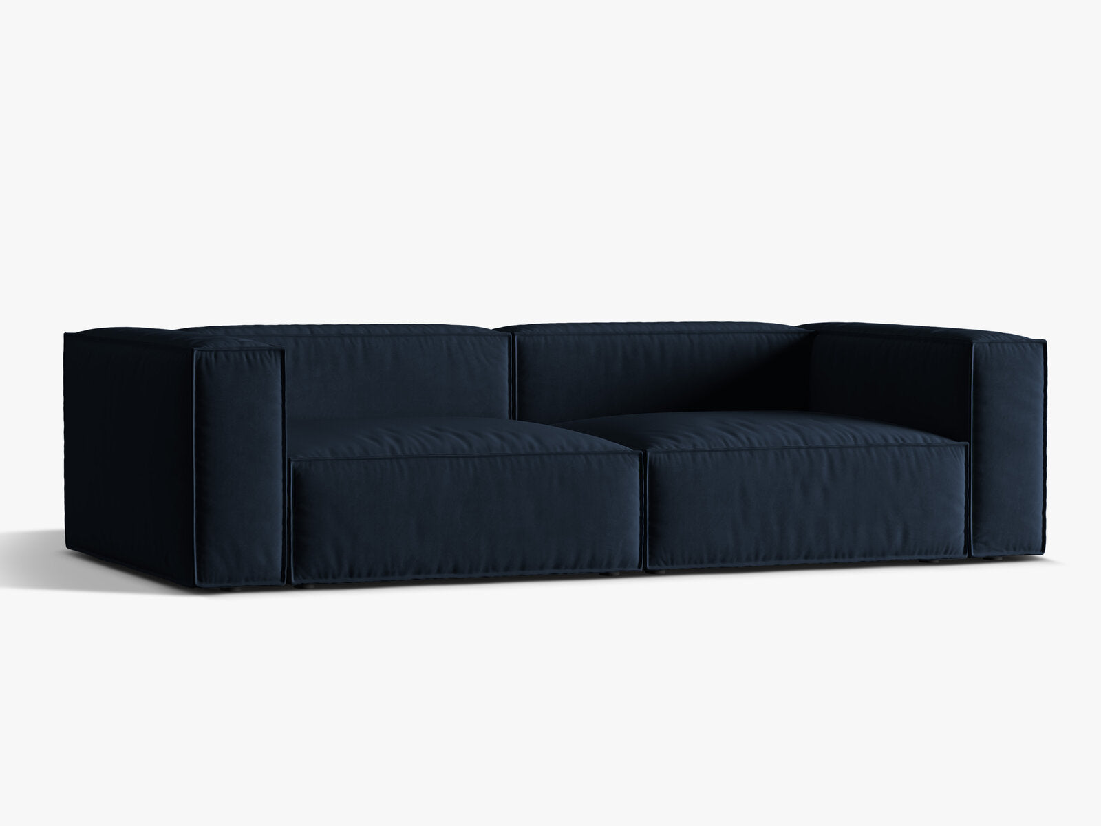 Micadoni Sofa Nuria 5-Sitzer Samt Dunkelblau