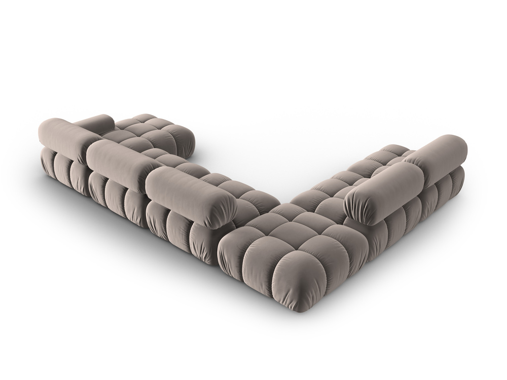 Cosmopolitan Design Modulares Panoramasofa Cortina 7-Sitzer Samt Bluvel Cappuccino Links