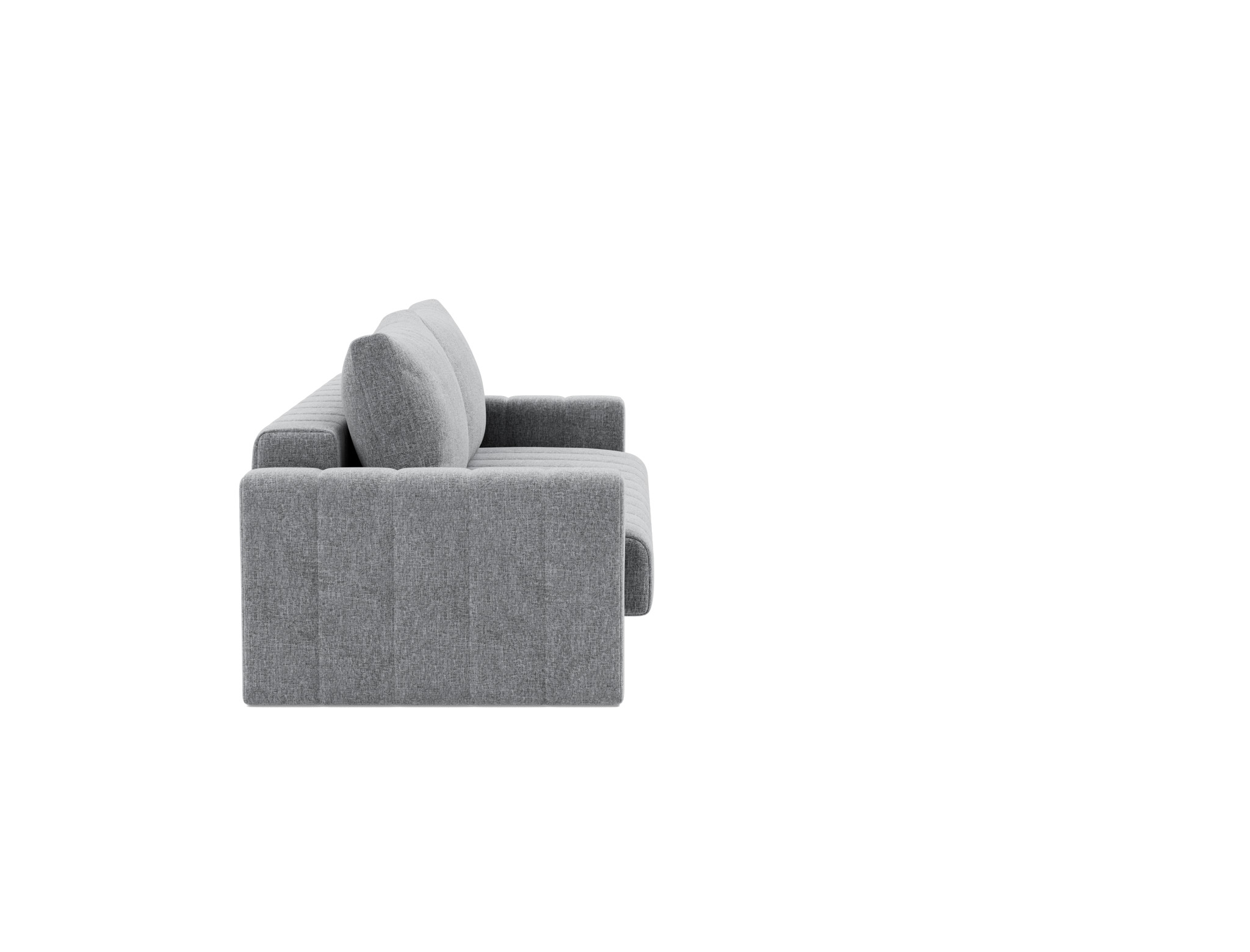 Schlafsofa Akello mit Armlehnen Strukturierter Stoff Twist 565-Granite