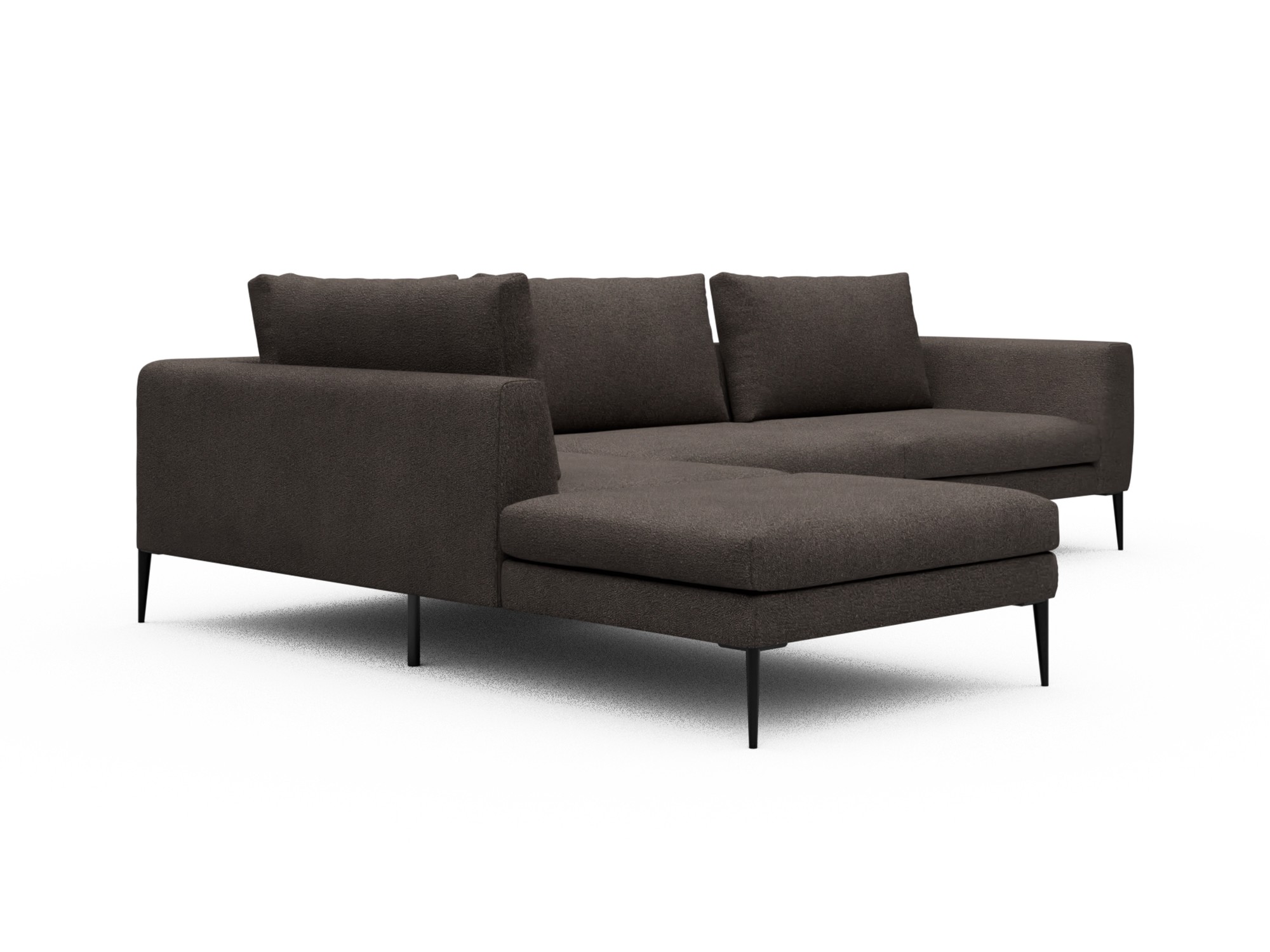 Skandi Home Ecksofa Paul Relax-Ecke links mit 3-Sitzer Boucle-Taupe moebelfaktor