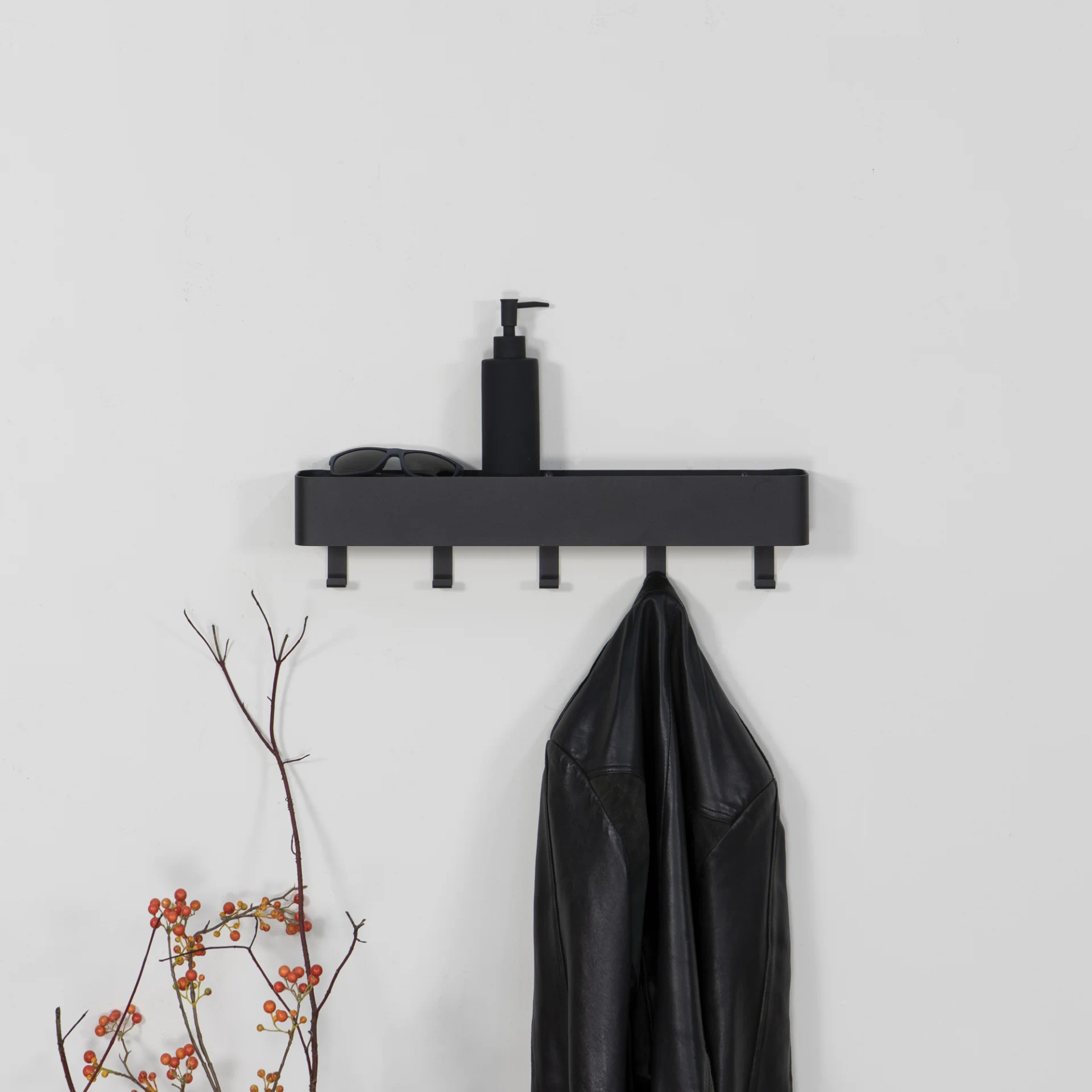 Spinder Design Wandgarderobe Dax Play 5 Schwarz