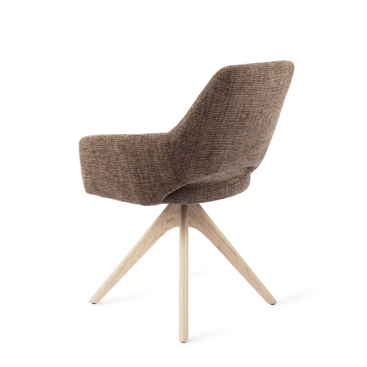 Jesper Home Esszimmerstuhl Yanai Checked Chestnut Revolve Eiche gebleicht