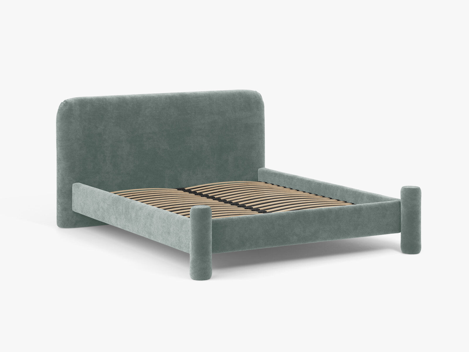 Micadoni Vera Bett mit Kopfteil Chenille Perfect Harmony Hellblau 180x200