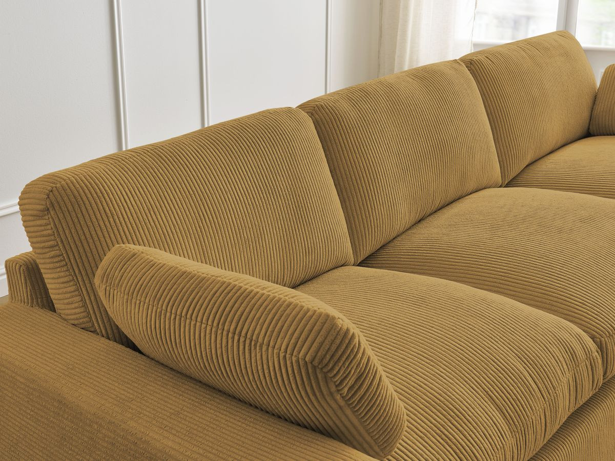 Bobochic Belair Sofa 3-Sitzer 250 × 93 cm Cordsamt Gelb