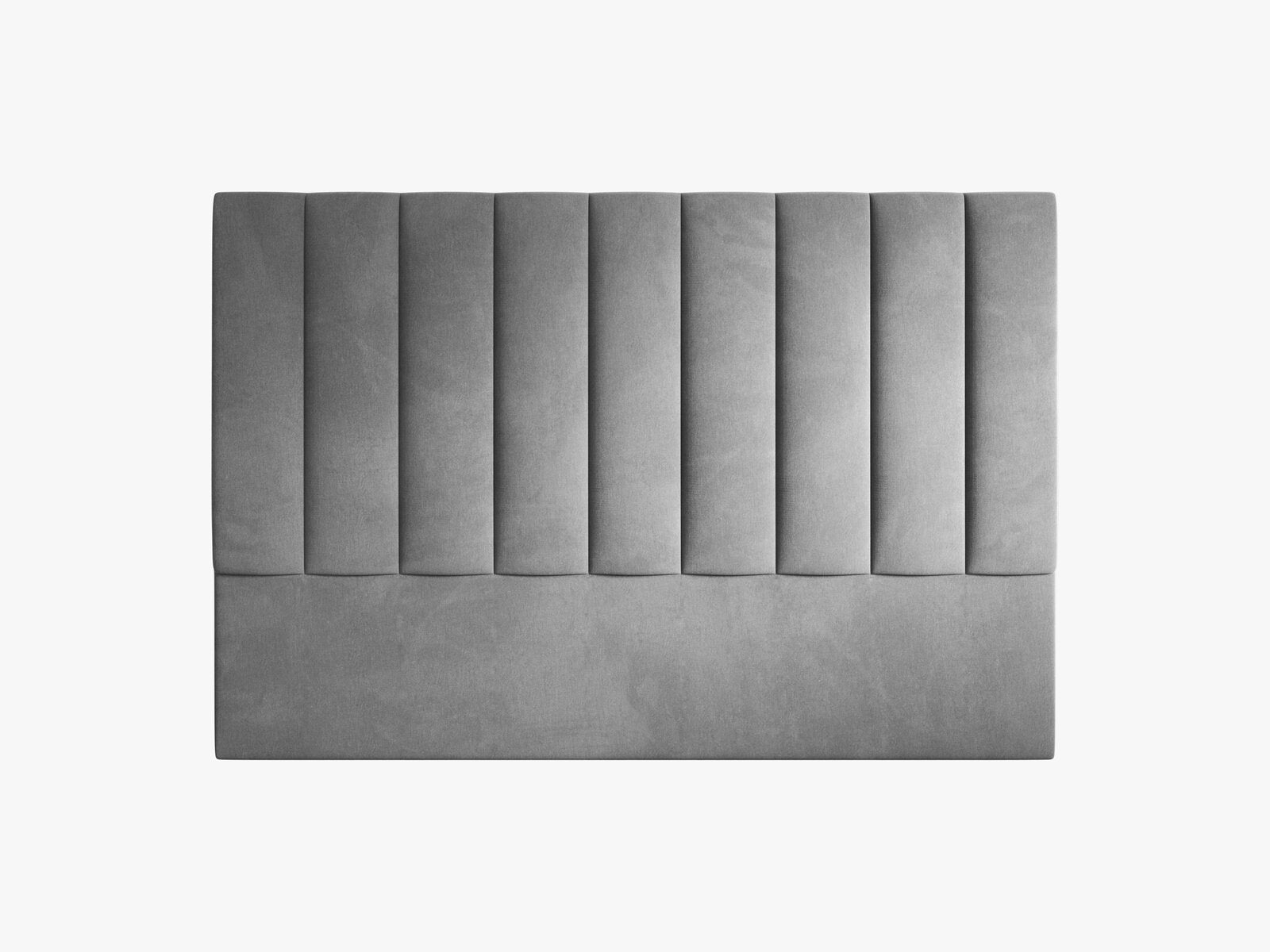 Micadoni Marl Samtiger Kopfteil 140 cm (H 95 cm) Samt Magic Velvet Dunkelgrau 180x95