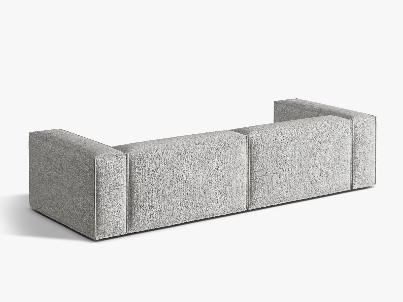 Micadoni Sofa Nuria 5-Sitzer Boucle Silber