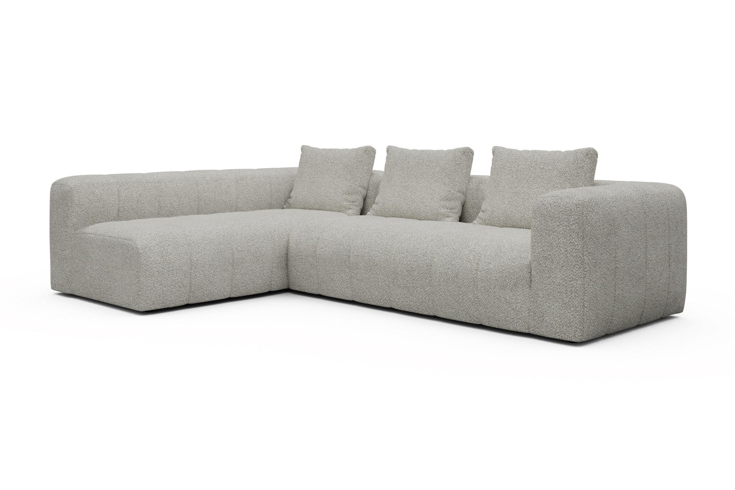 Ecksofa Hugo 2x 2,5-Sitzer Armlehne rechts Vanora-Warm-Sand