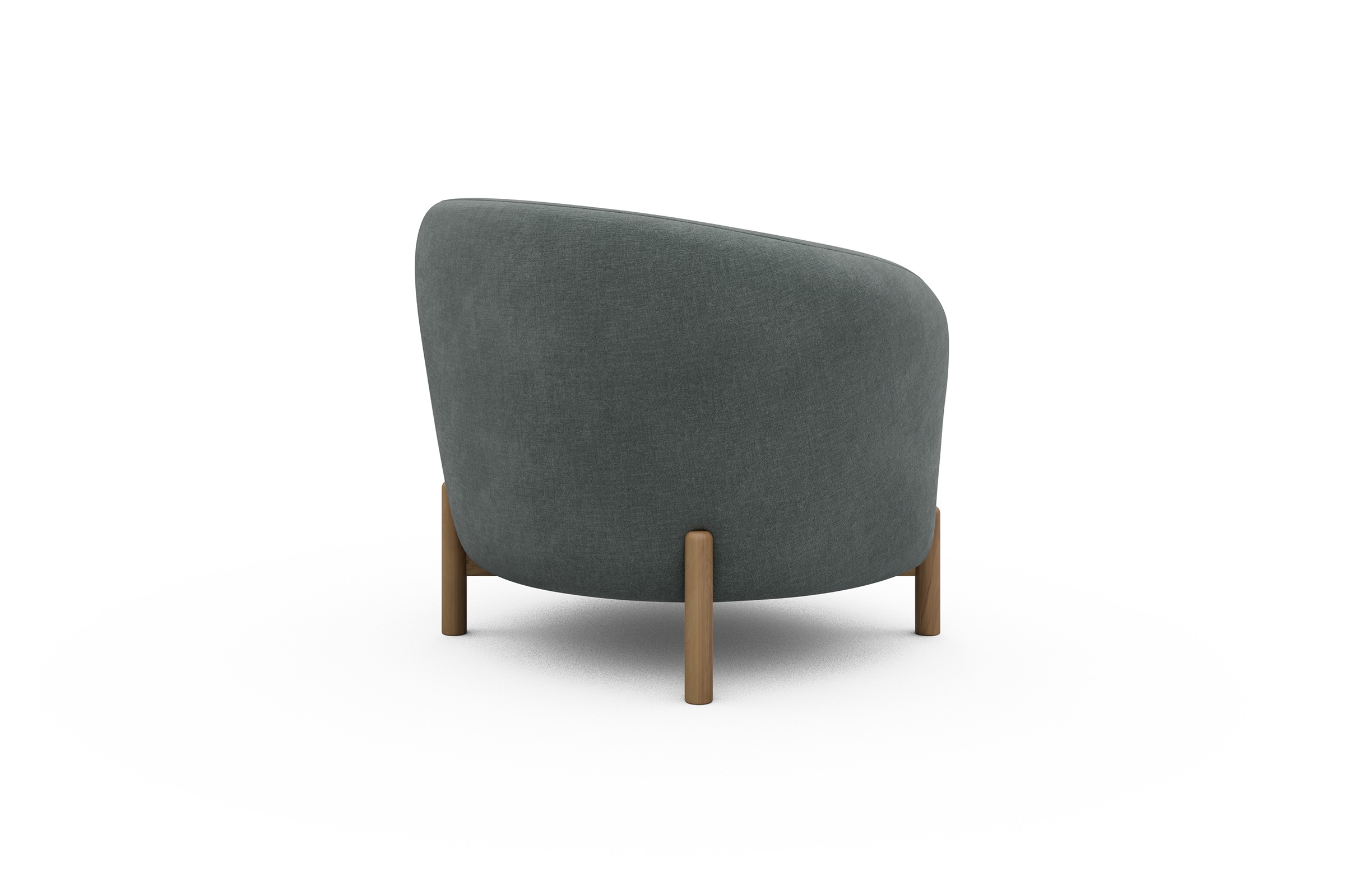 Sessel Ronda Holzbeine Eiche Natur Smooth-Silver-Grey