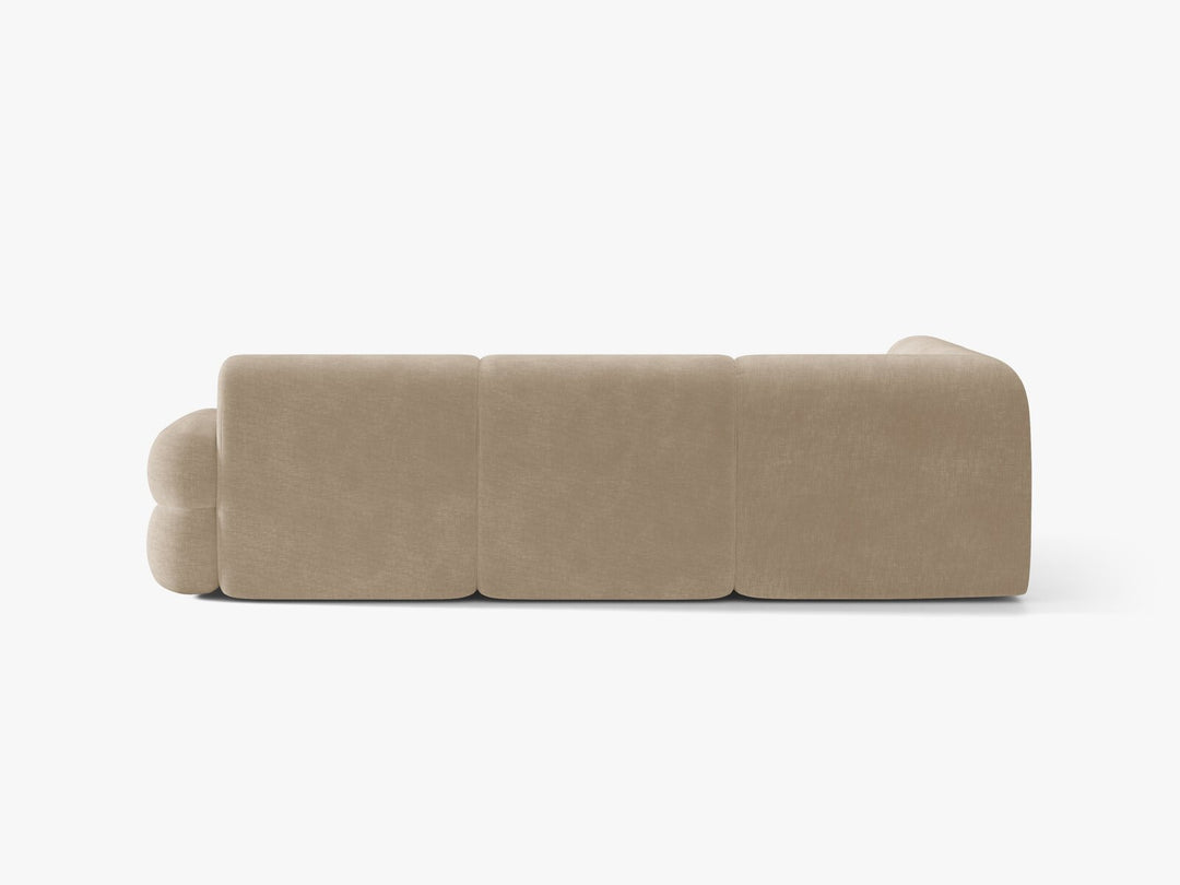 Micadoni Neo Ecksofa 5-Sitzer Rechts Chenille Golden Dunkelbeige