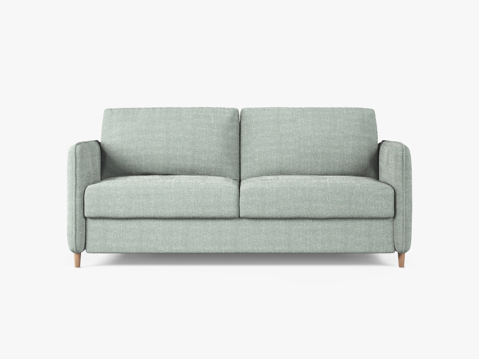 Micadoni Sofa mit Schlaffunktion Simo 3-Sitzer Strukturierter Stoff Babel Minze