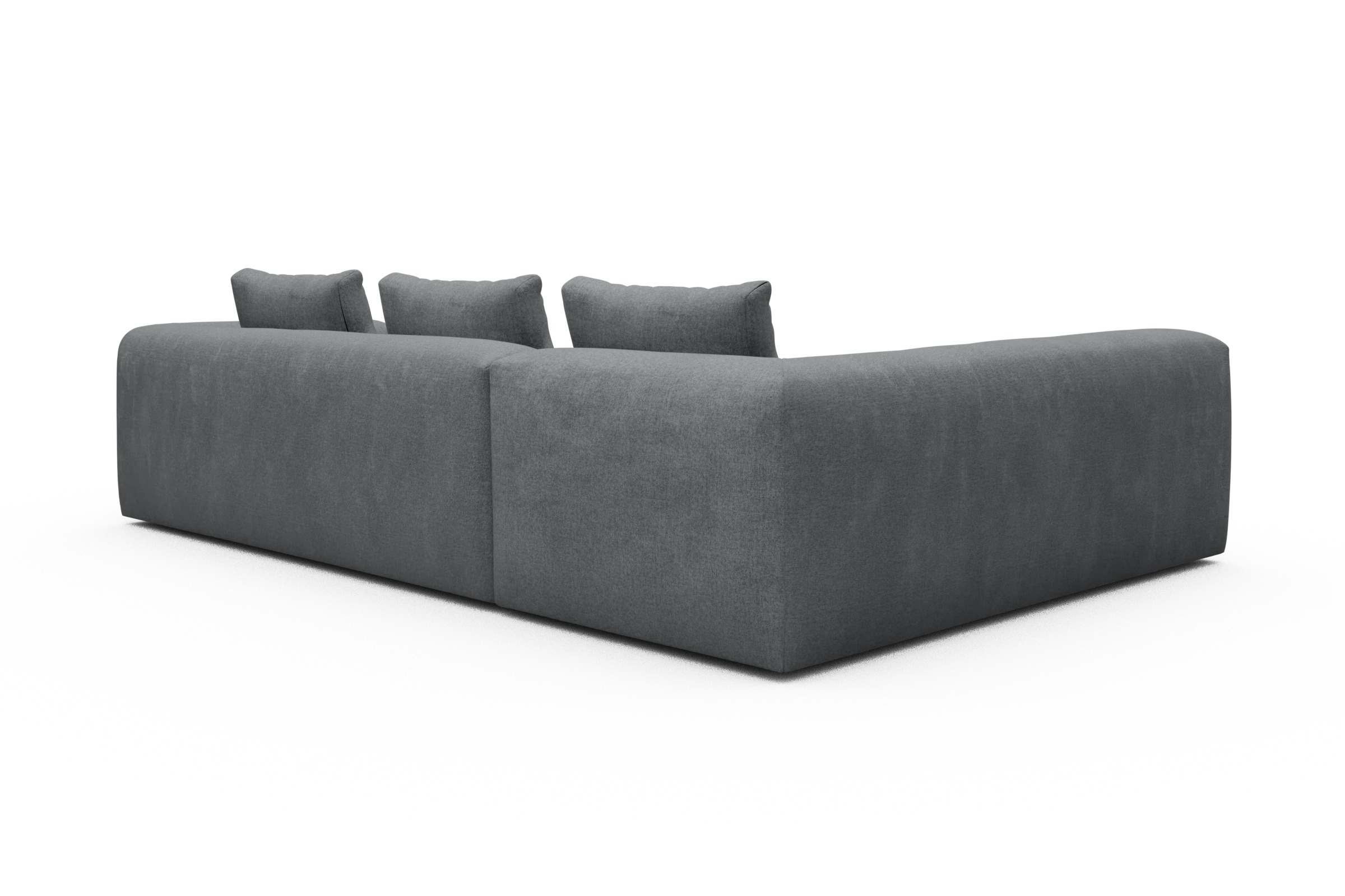 Ecksofa Fred 2x 2,5-Sitzer links offen Casone-Gravel-Grey