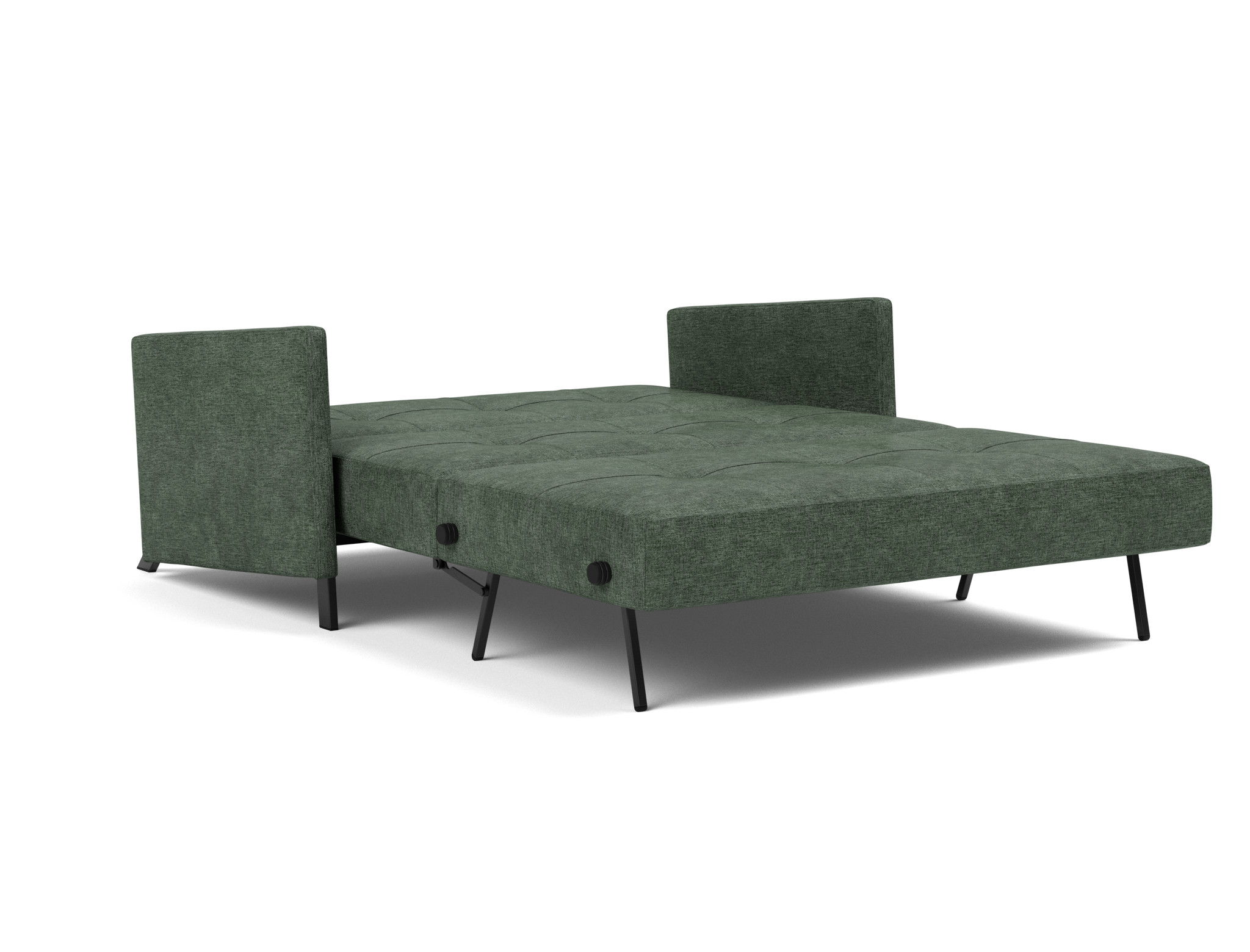Schlafsofa Cubed mit Armlehnen 140 Flachgewebe Avella 281-Pine-Green