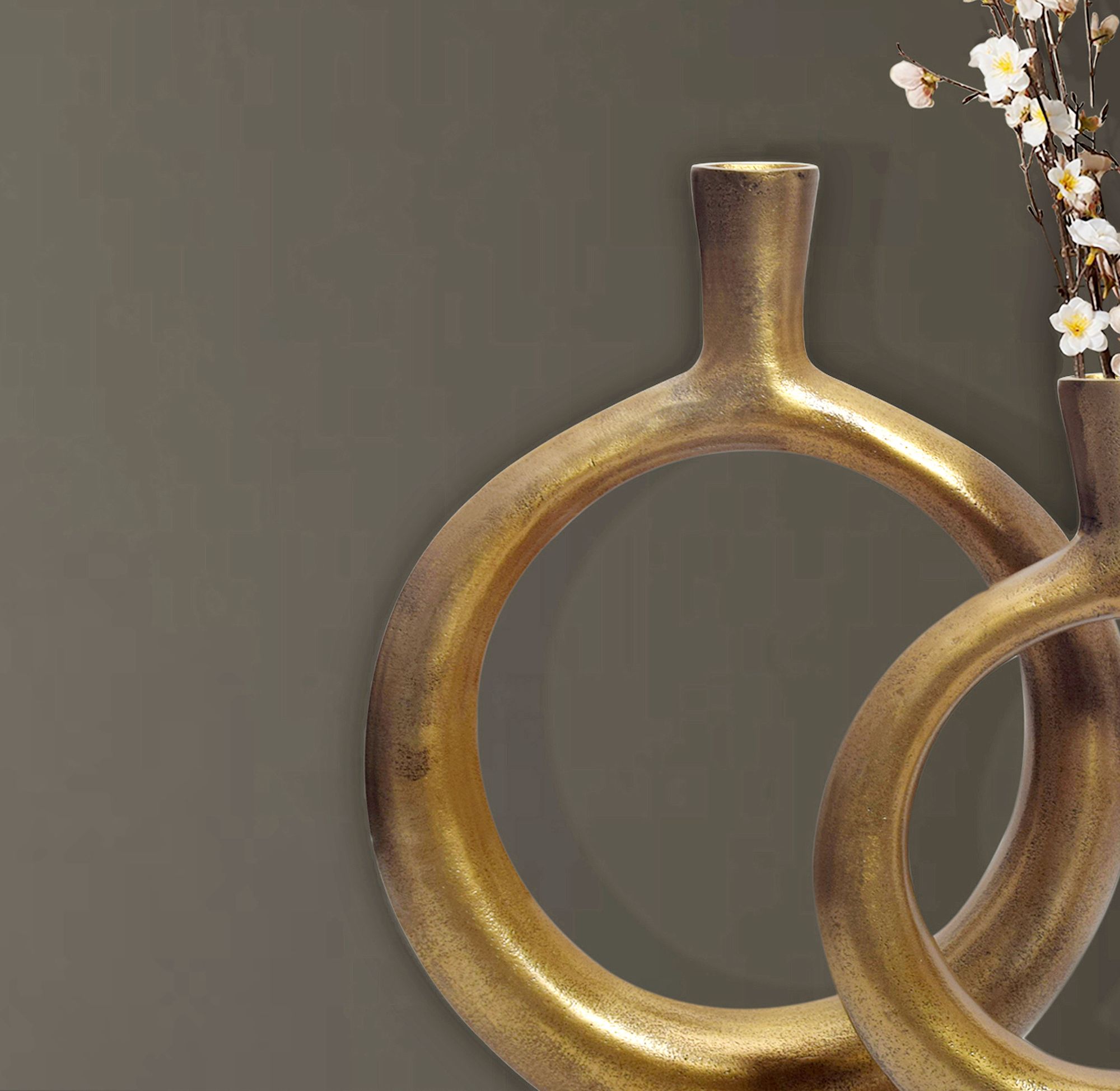 Tischvase Hovden Aluminium Gold