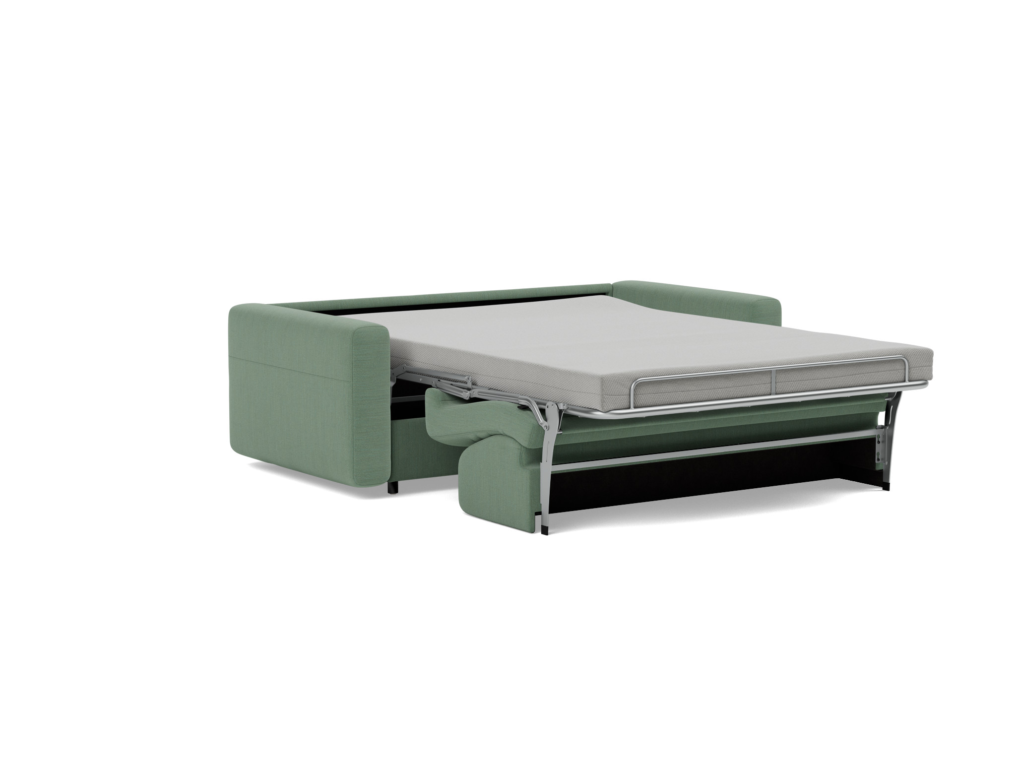 Schlafsofa Killian mit Memory-Matratze 140 Flachgewebe Elegance 518-Green