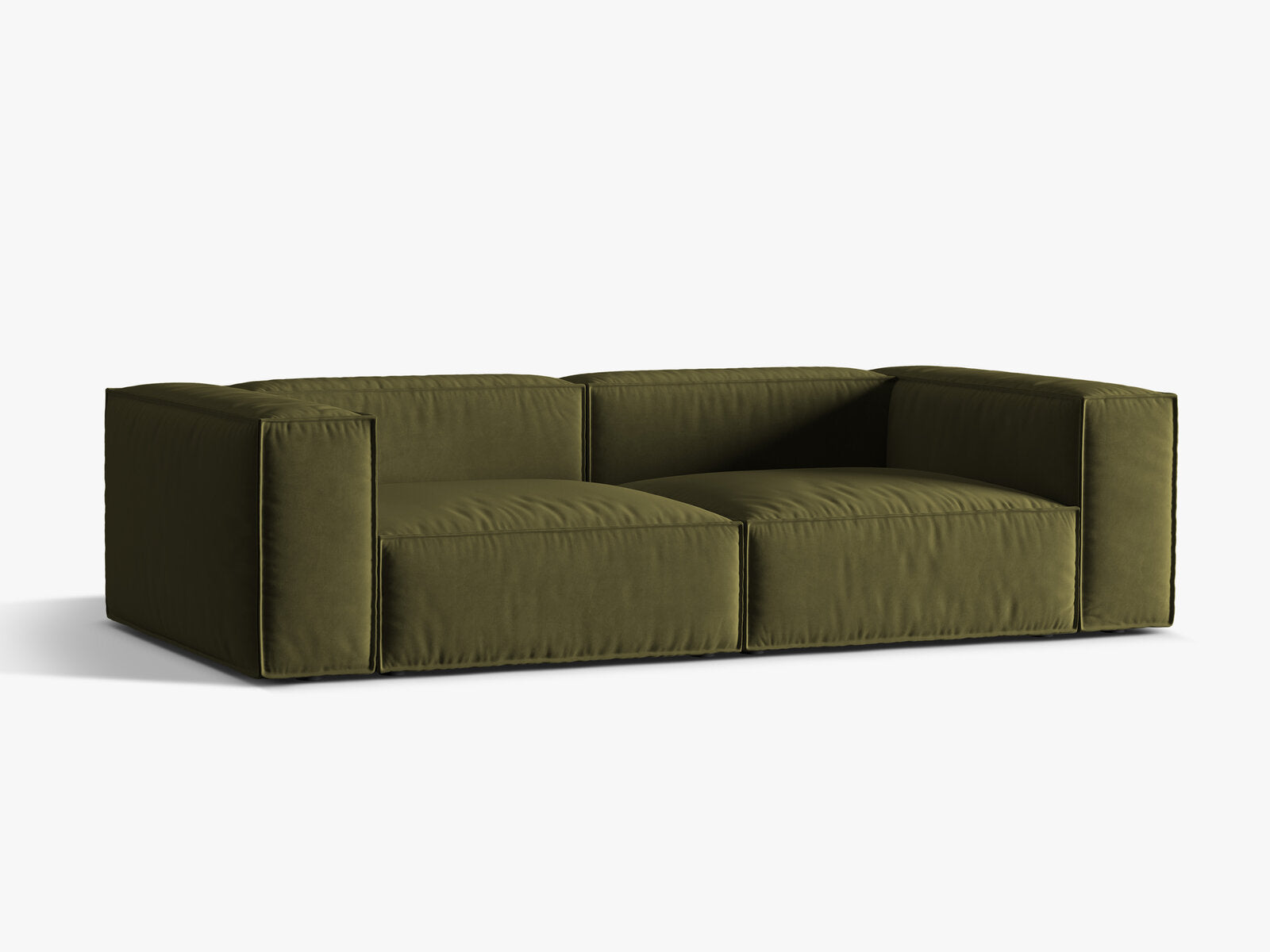 Micadoni Sofa Nuria 4-Sitzer Samt Moßgrün Melange