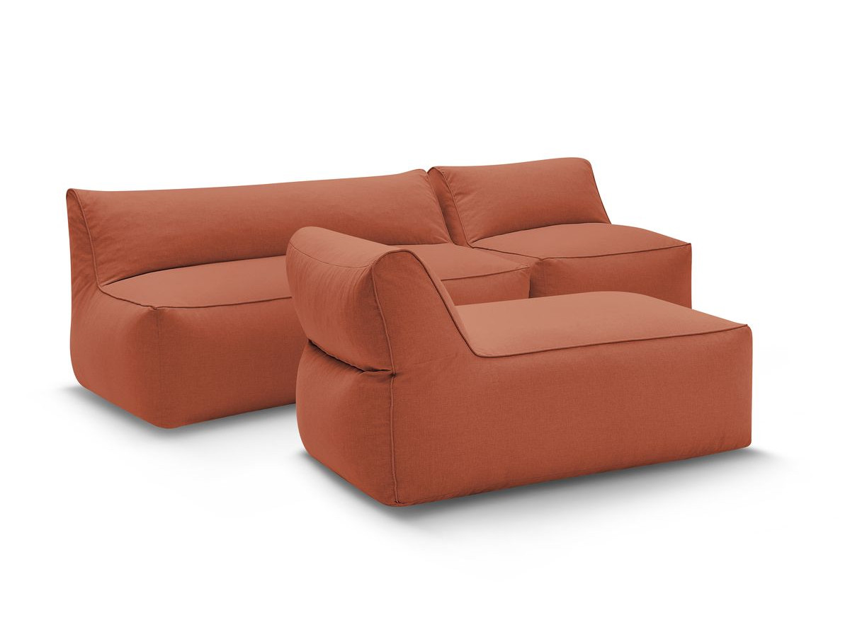 Bobochic Riviera Pouf 320 × 135 cm Stoff Orange