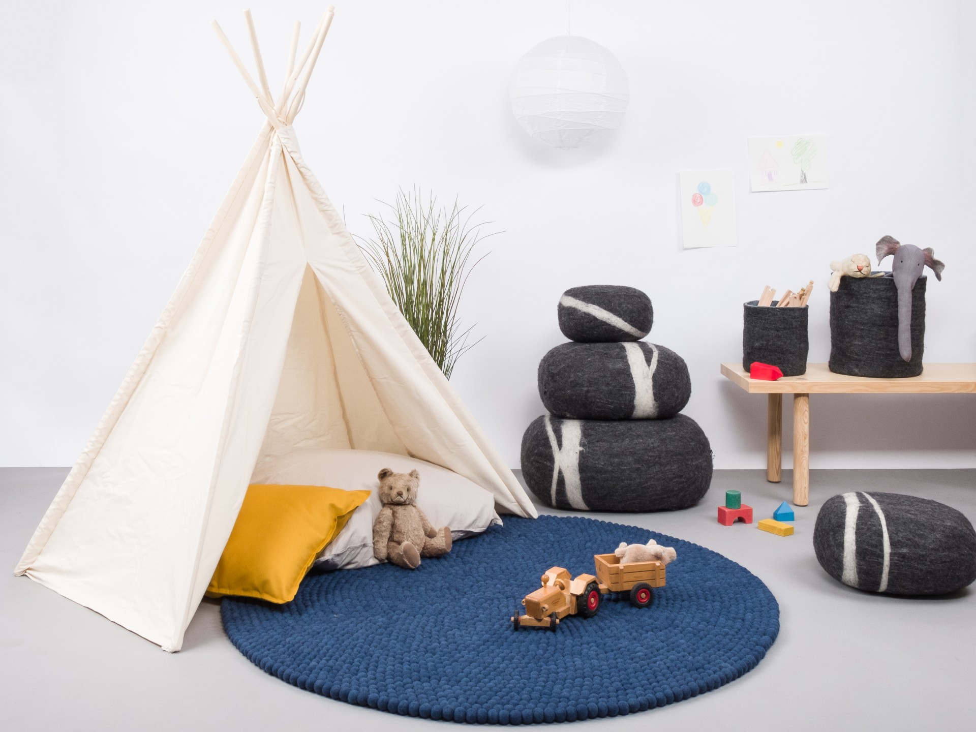 myfelt Alva Filzkugelteppich - 50 cm