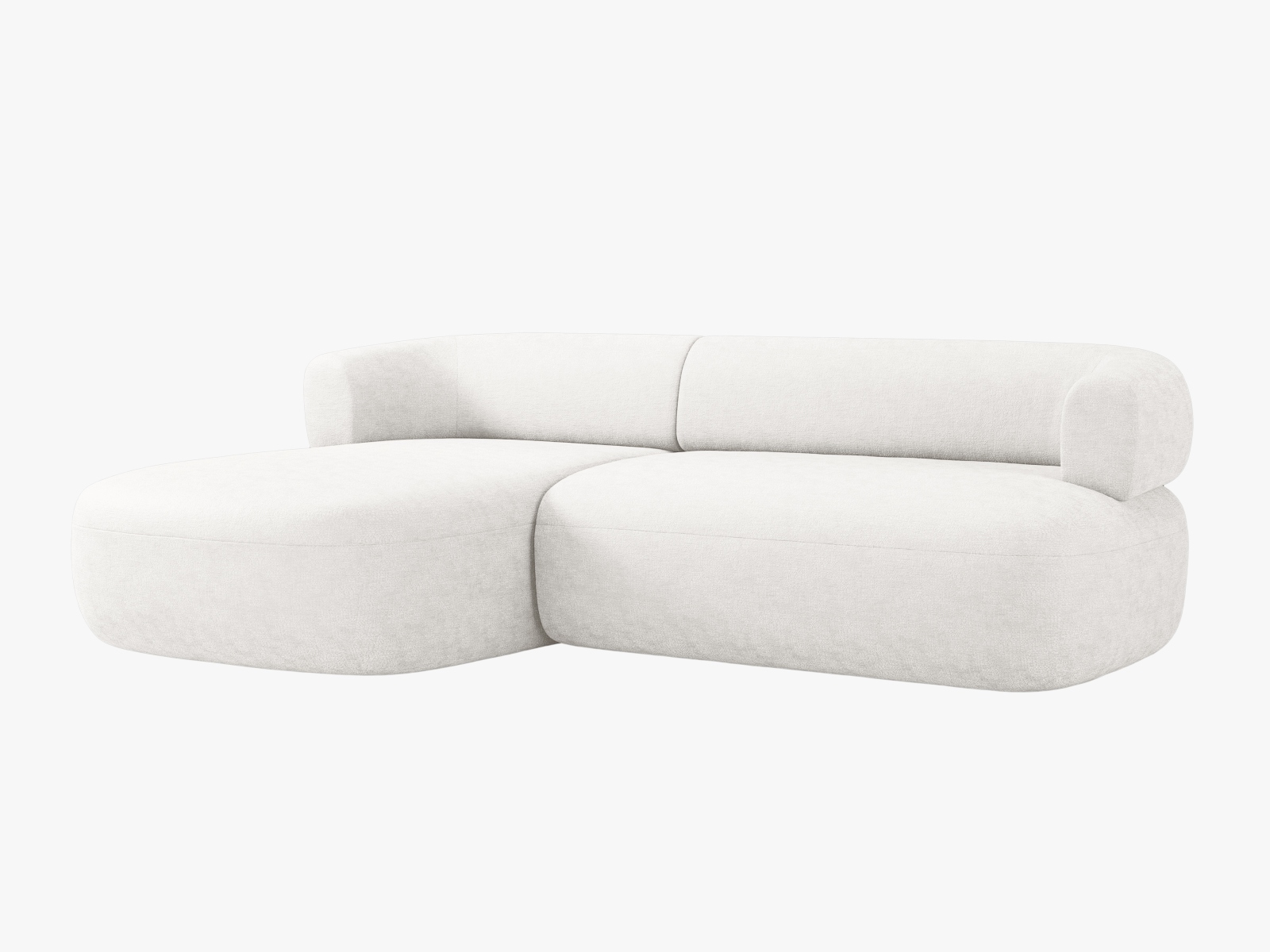 Micadoni 5-Sitzer Ecksofa Jenny Links Chenille Perfect Harmony Helles Beige