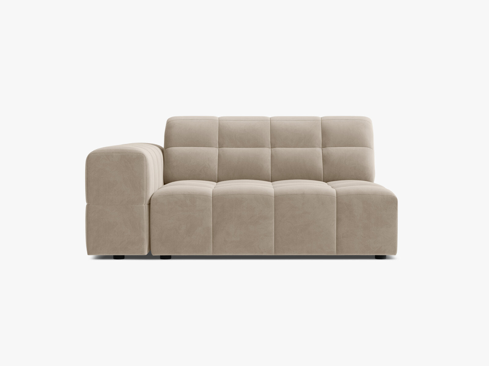 Micadoni Jennifer Sofamodul XL Links Samt Bluvel Dunkelbeige
