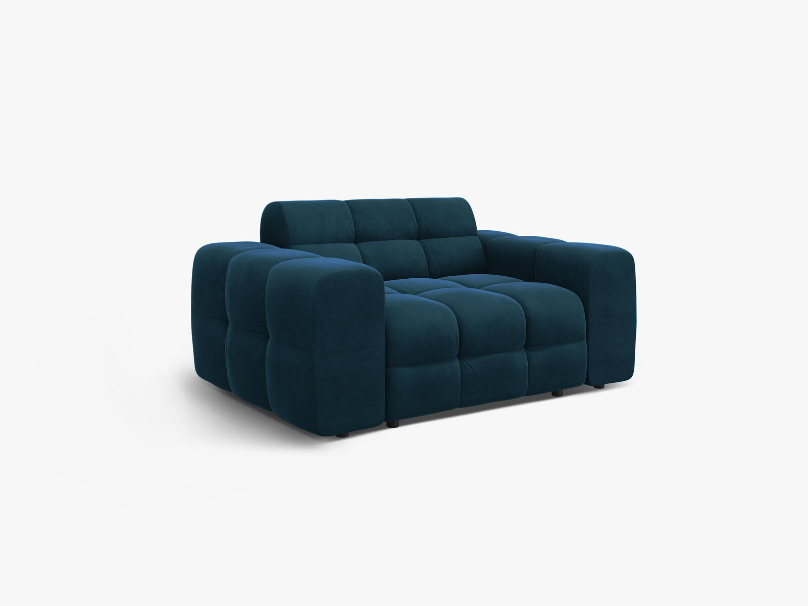 Micadoni Sofa Kendal 2-Sitzer Samt Magic Velvet Marineblau