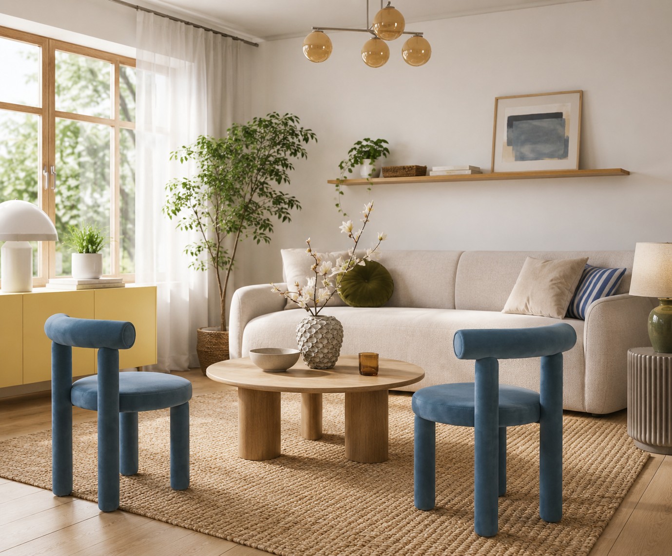 Livin Hill Polsterstuhl Leith 62 × 58 × 80 cm Tiefblau