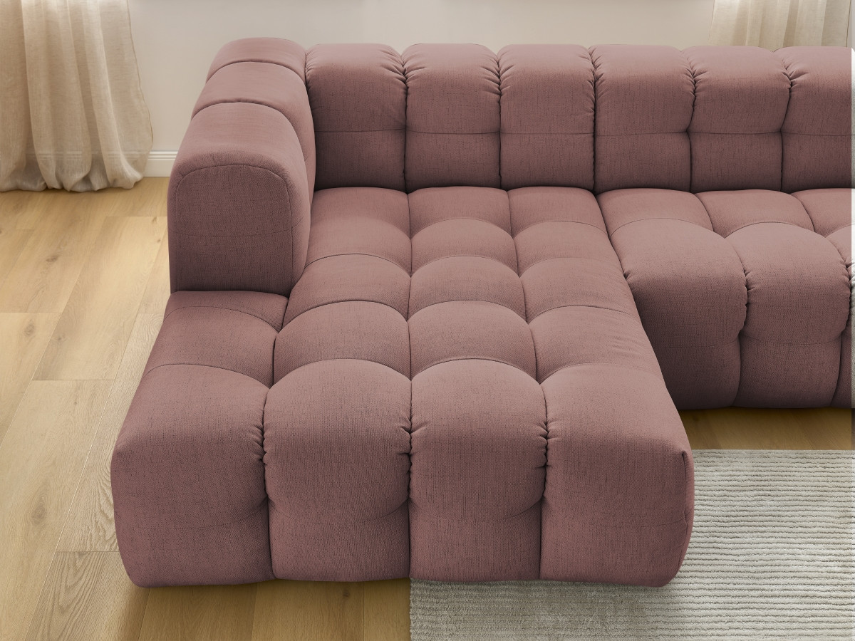 Bobochic Cloud Ecksofa 268 × 184 cm Stoff Rosa