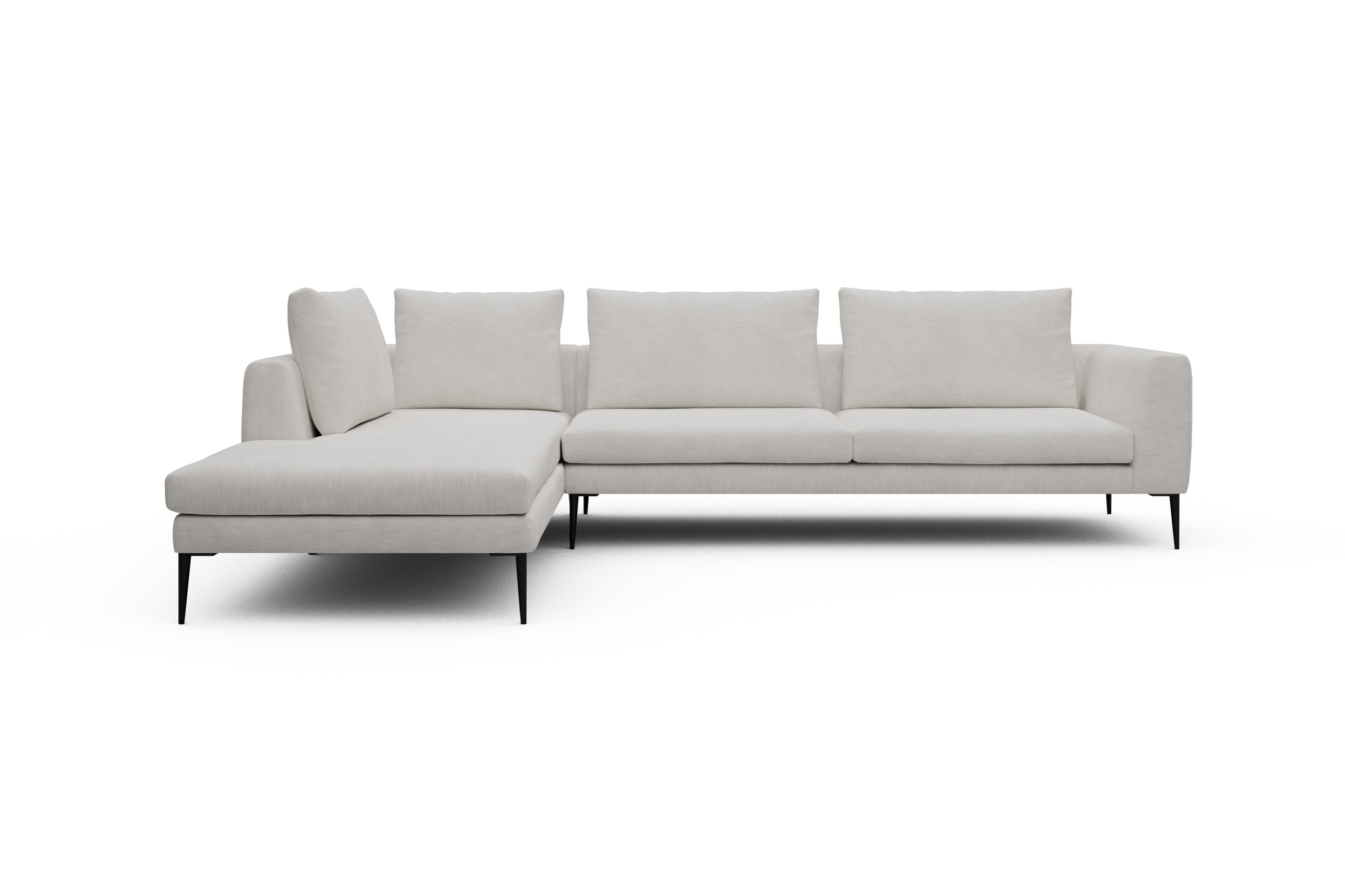Skandi Home Ecksofa Paul Relax-Ecke rechts mit 3-Sitzer Vivus-Dusty-Off-White moebelfaktor