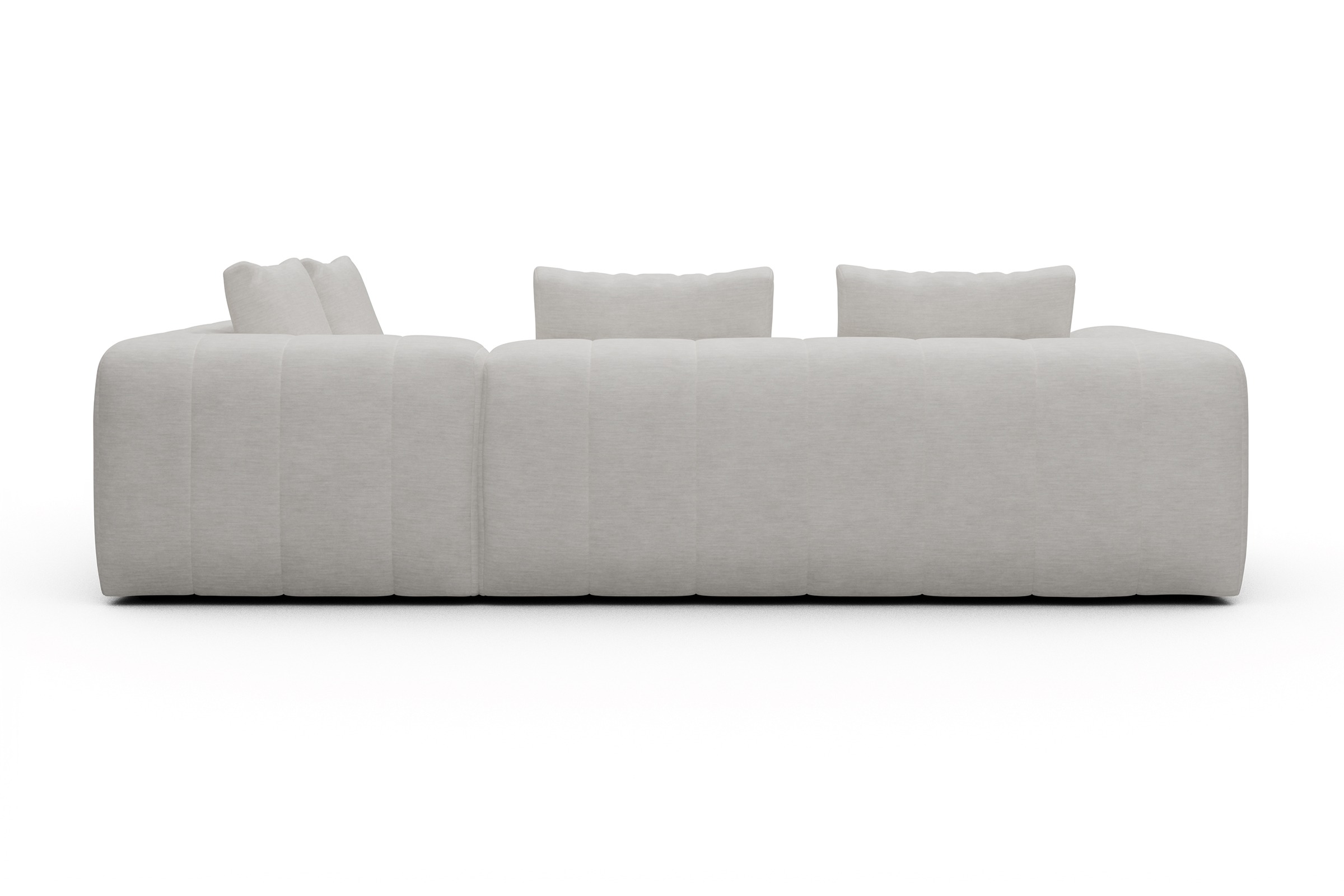 Ecksofa Hugo 2x 2,5-Sitzer Armlehne links Vivus-Dusty-Off-White
