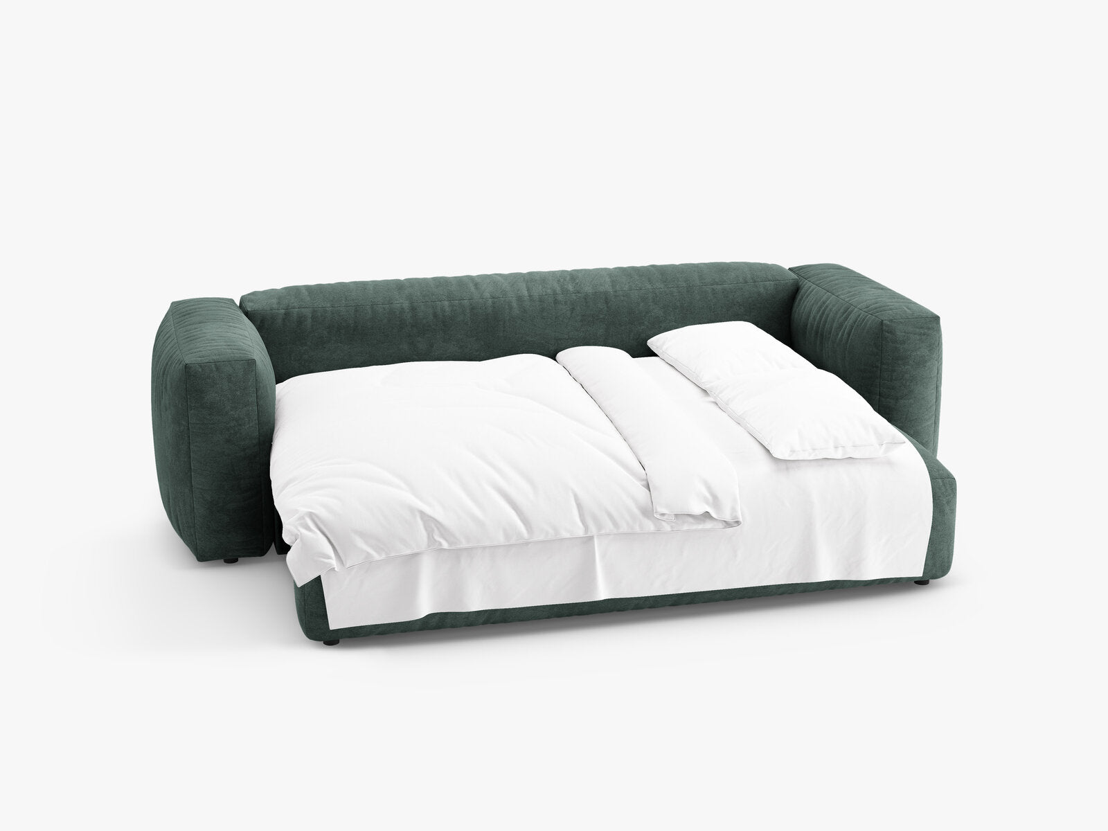 Micadoni Martina Schlafsofa 3-Sitzer Samt Vogue Petrol