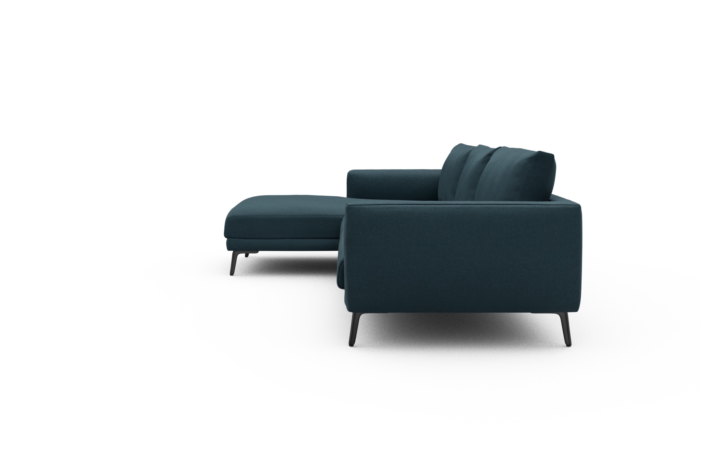 Ecksofa Karl Chaiselongue links mit 2,5-Sitzer Satya-Indigo
