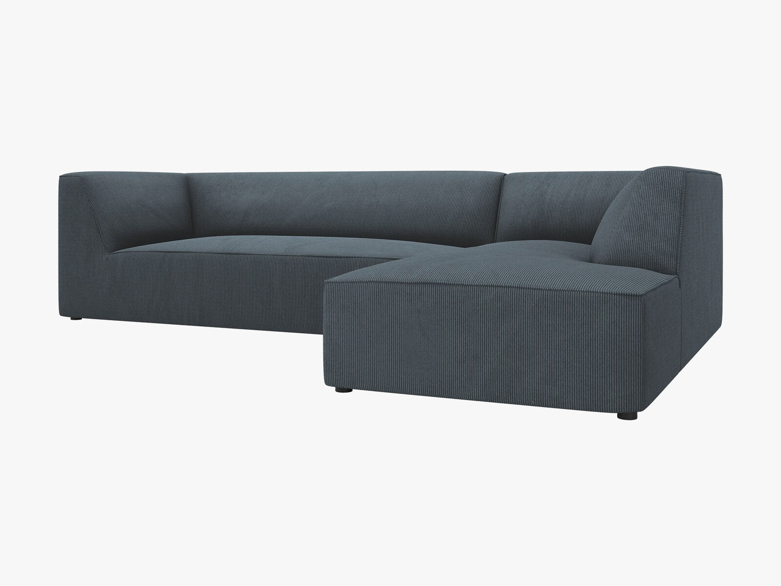 Micadoni 4-Sitzer Modular Sofa Ruby Rechts Kord Scala Blau