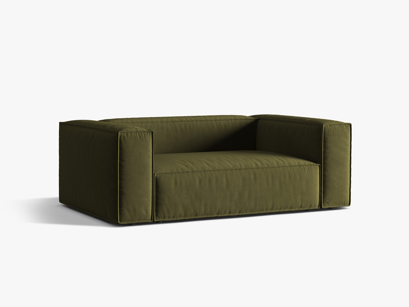 Micadoni Sofa Nuria 2-Sitzer Samt Moßgrün Melange