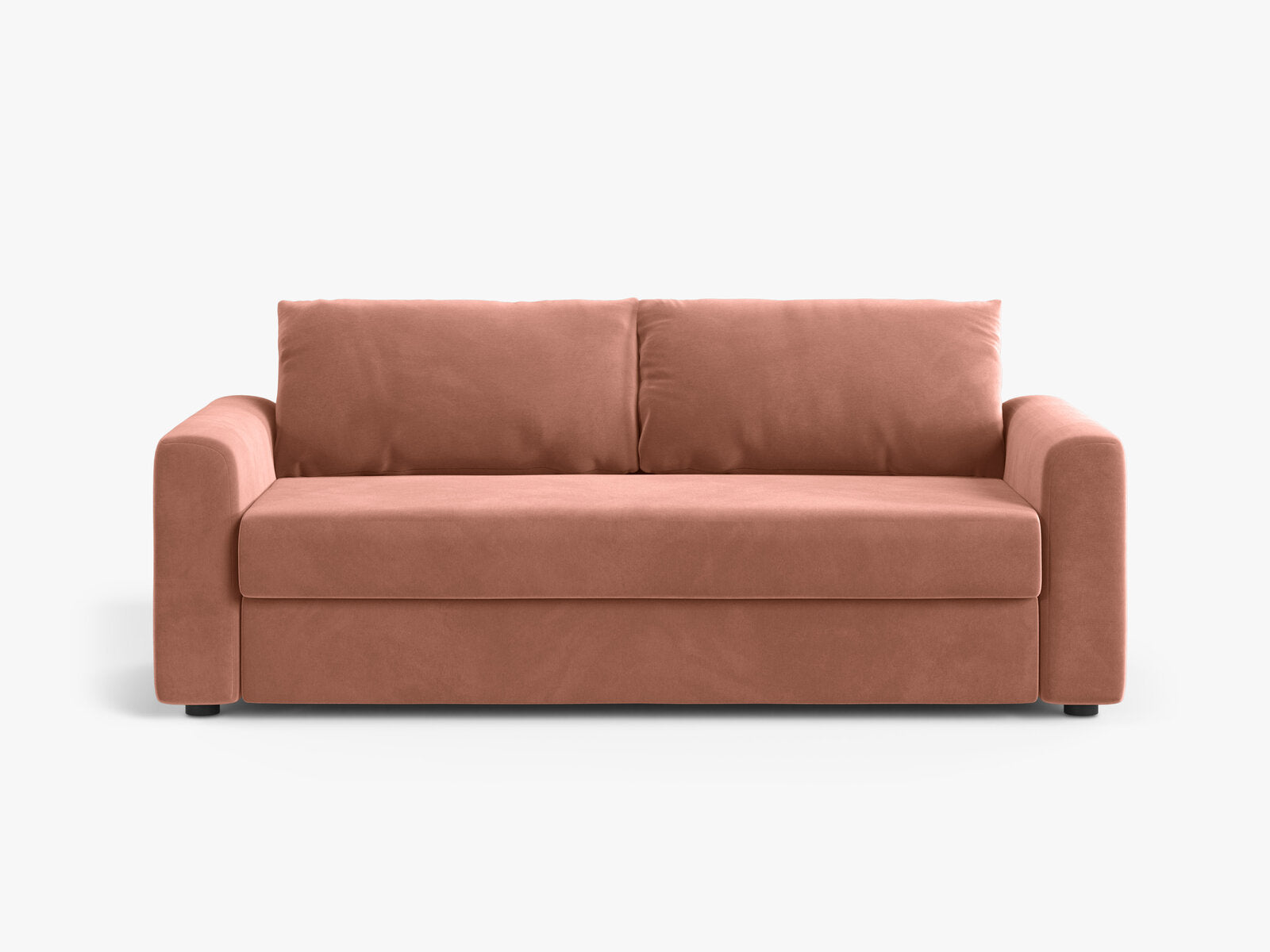 Micadoni Sofa mit Schlaffunktion David 3-Sitzer Samt Salvador Rosa