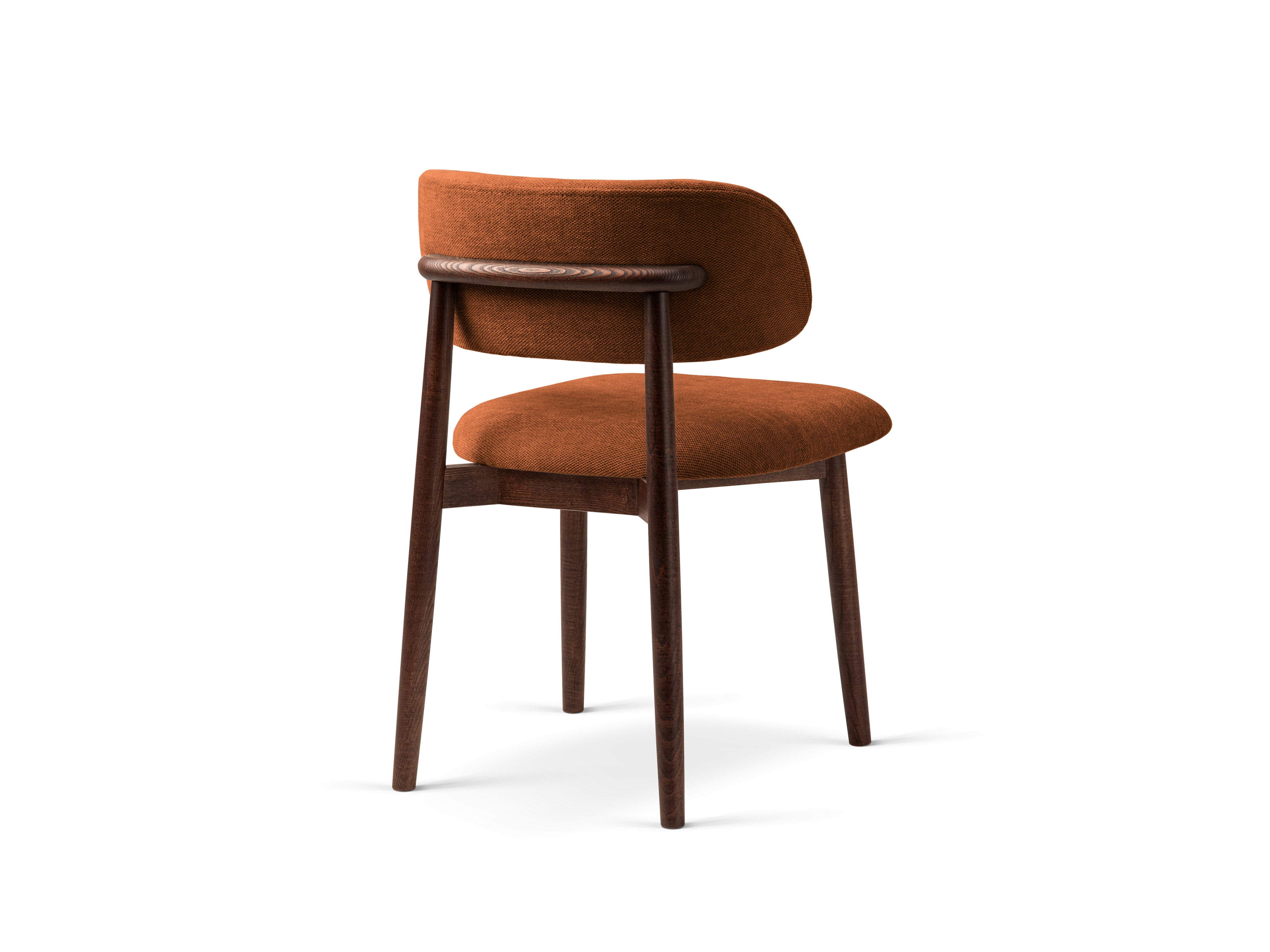 Micadoni Stuhl Evan Chenille Rebel Orange Nussbaum