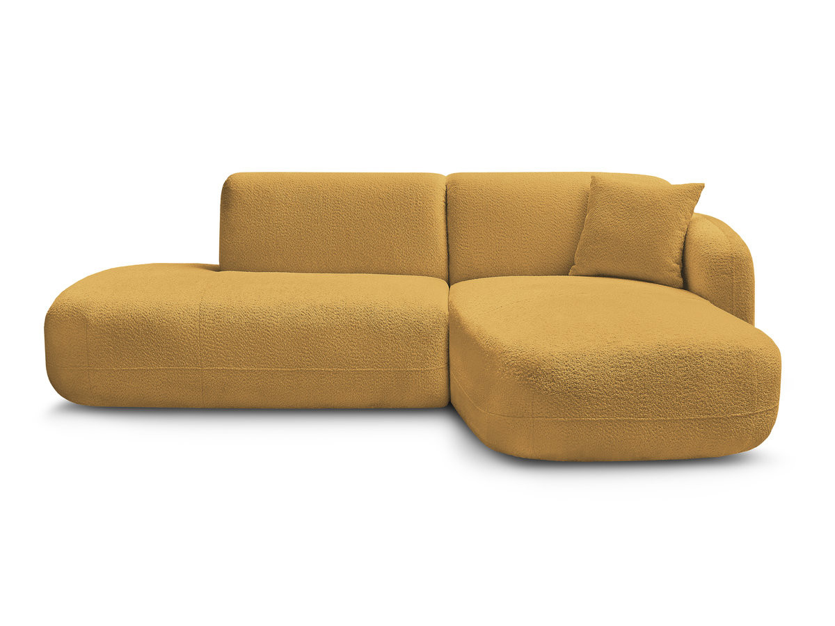 Bobochic Anda Ecksofa 241 × 163 cm Chenille Gelb Ecke rechts