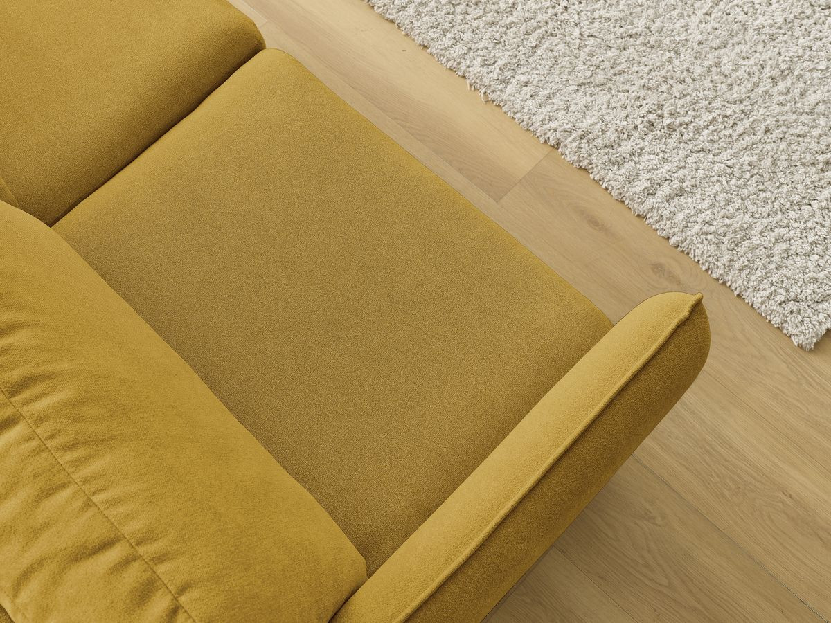 Bobochic Lenny Schlafsofa 3-Sitzer Stoff Gelb