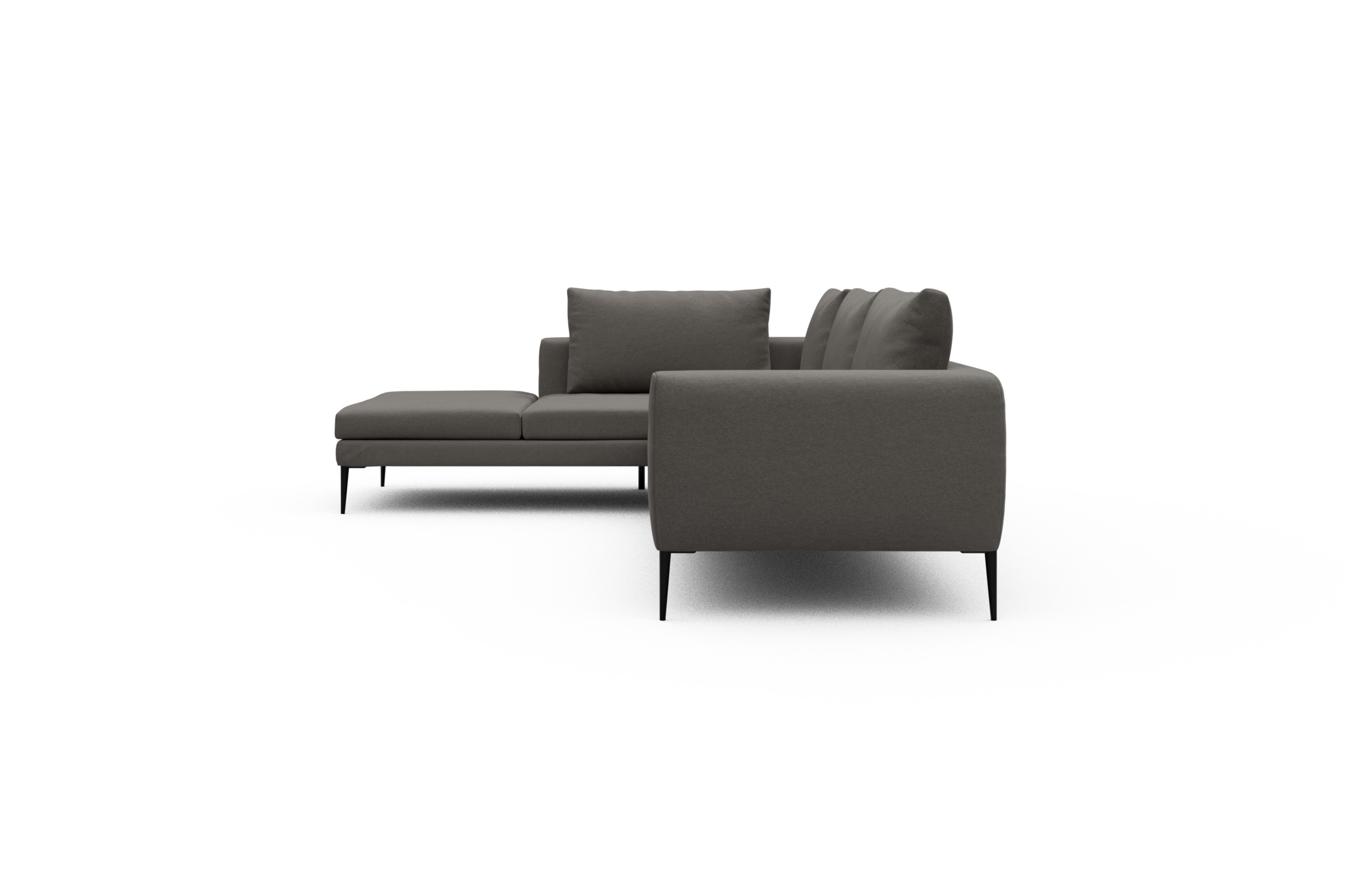 Ecksofa Paul Relax-Ecke rechts mit 3-Sitzer Satya-Taupe