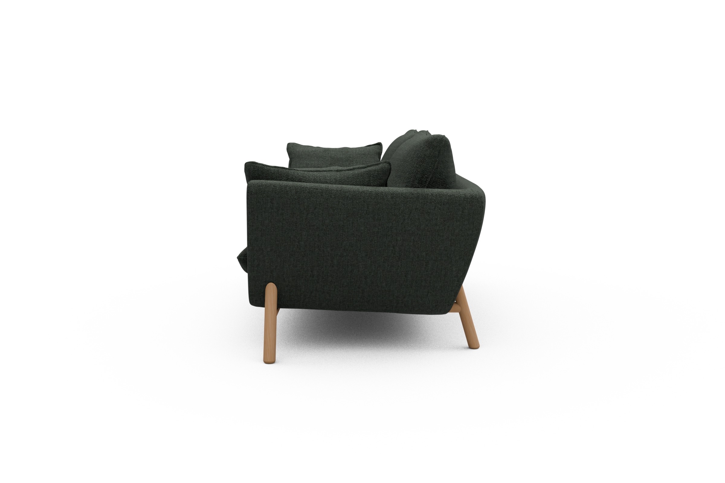 Sofa Emil 2-Sitzer Beinfarbe Eiche Natur Aivi-Pine-Green