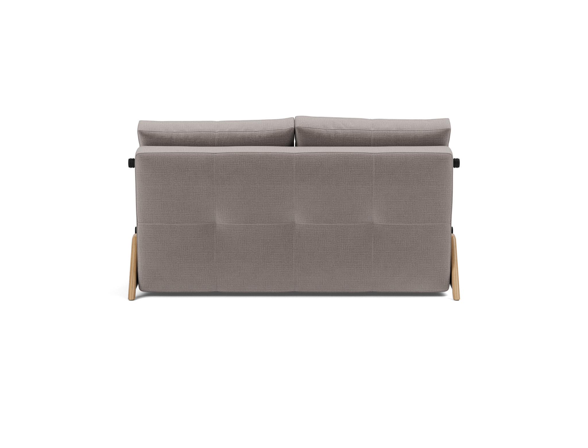 Schlafsofa Cubed 140 Chenille Esina 418-Truffle Beine Eiche
