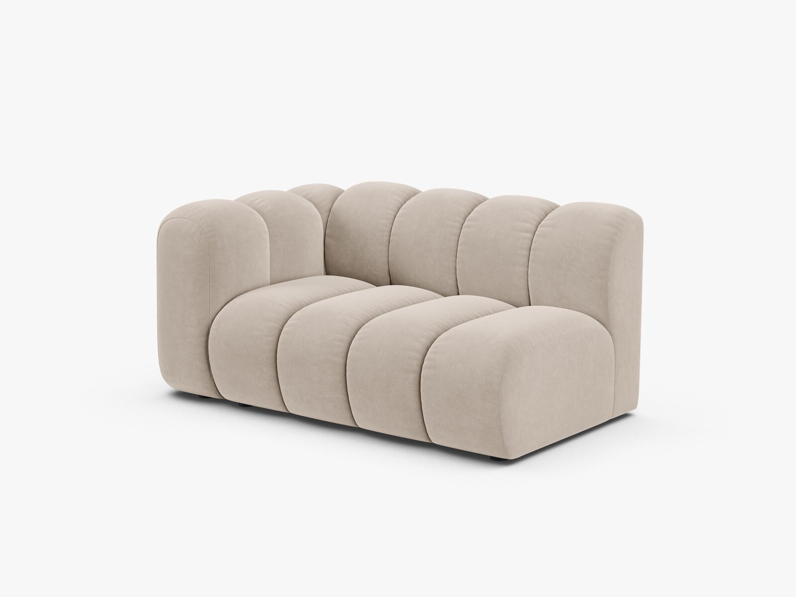 Micadoni Modul Lupine 2-Sitzer Samt Salvador Beige Links
