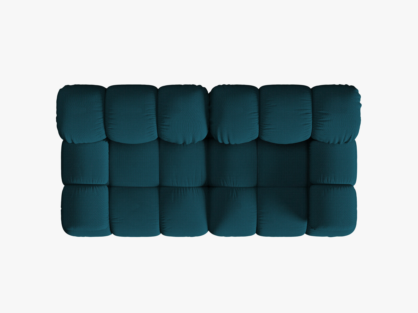 Micadoni Modulares Sofa Bellis 2-Sitzer 3D-Stoff Sonic Marineblau