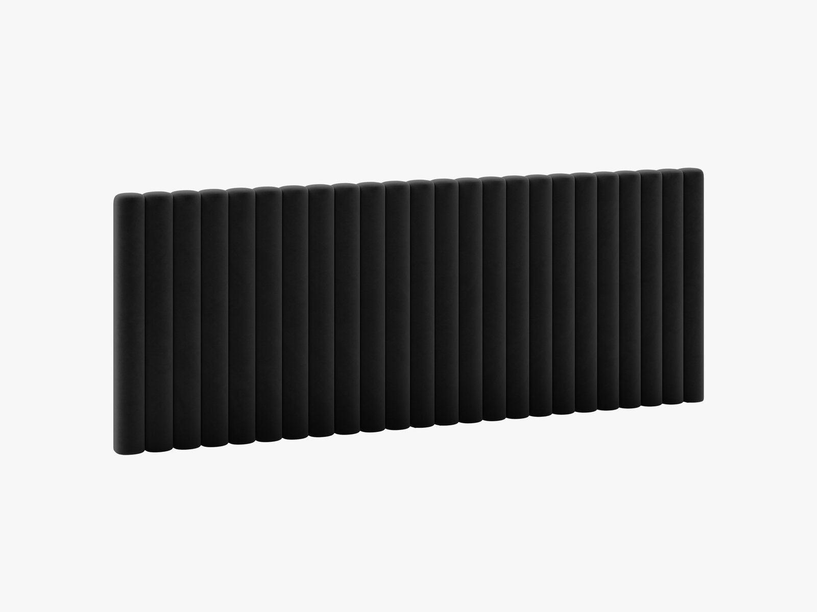 Micadoni Mistero Polster-Kopfteil Samt Paris Schwarz 240x95