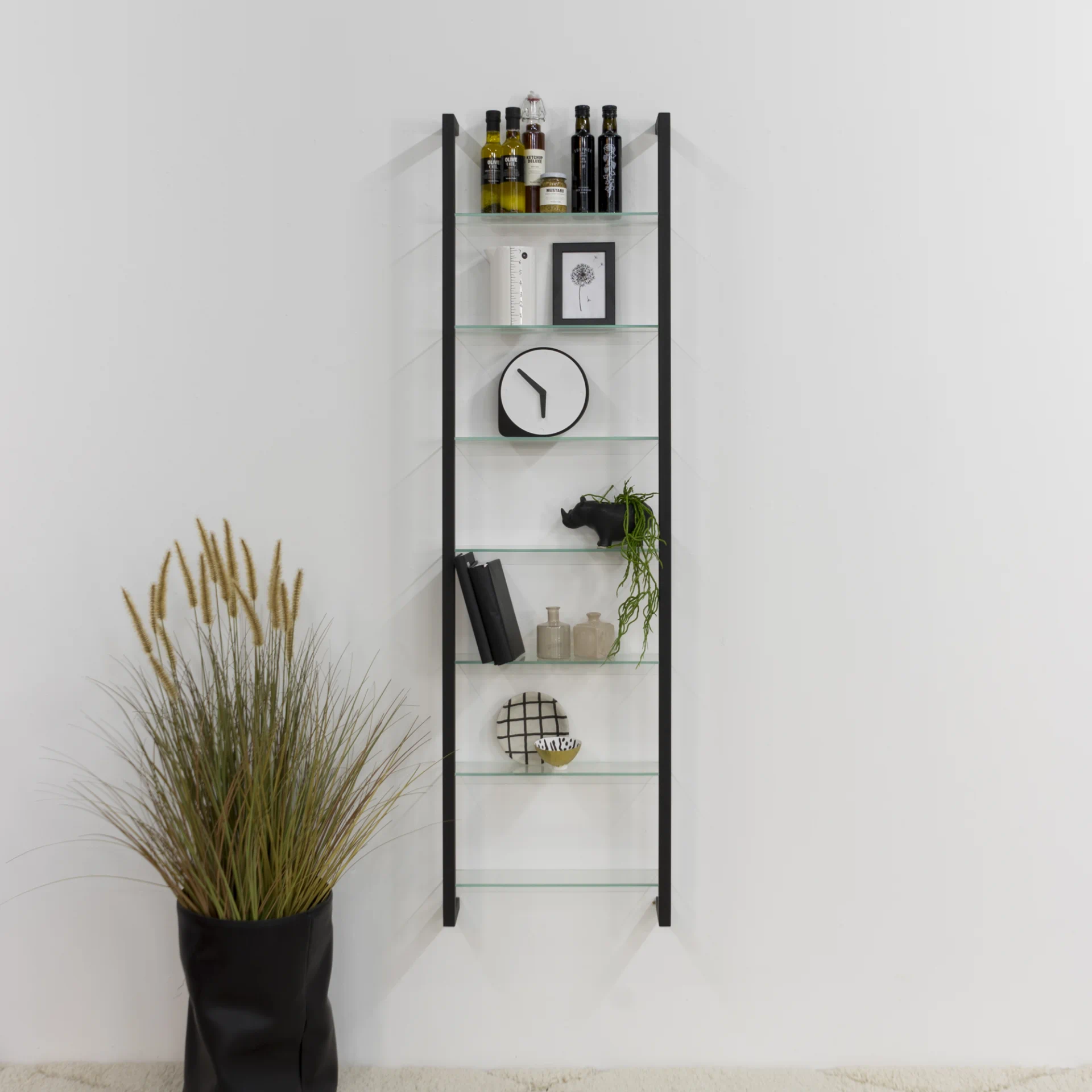 Spinder Design Wandregal Cubic 7 Schwarz